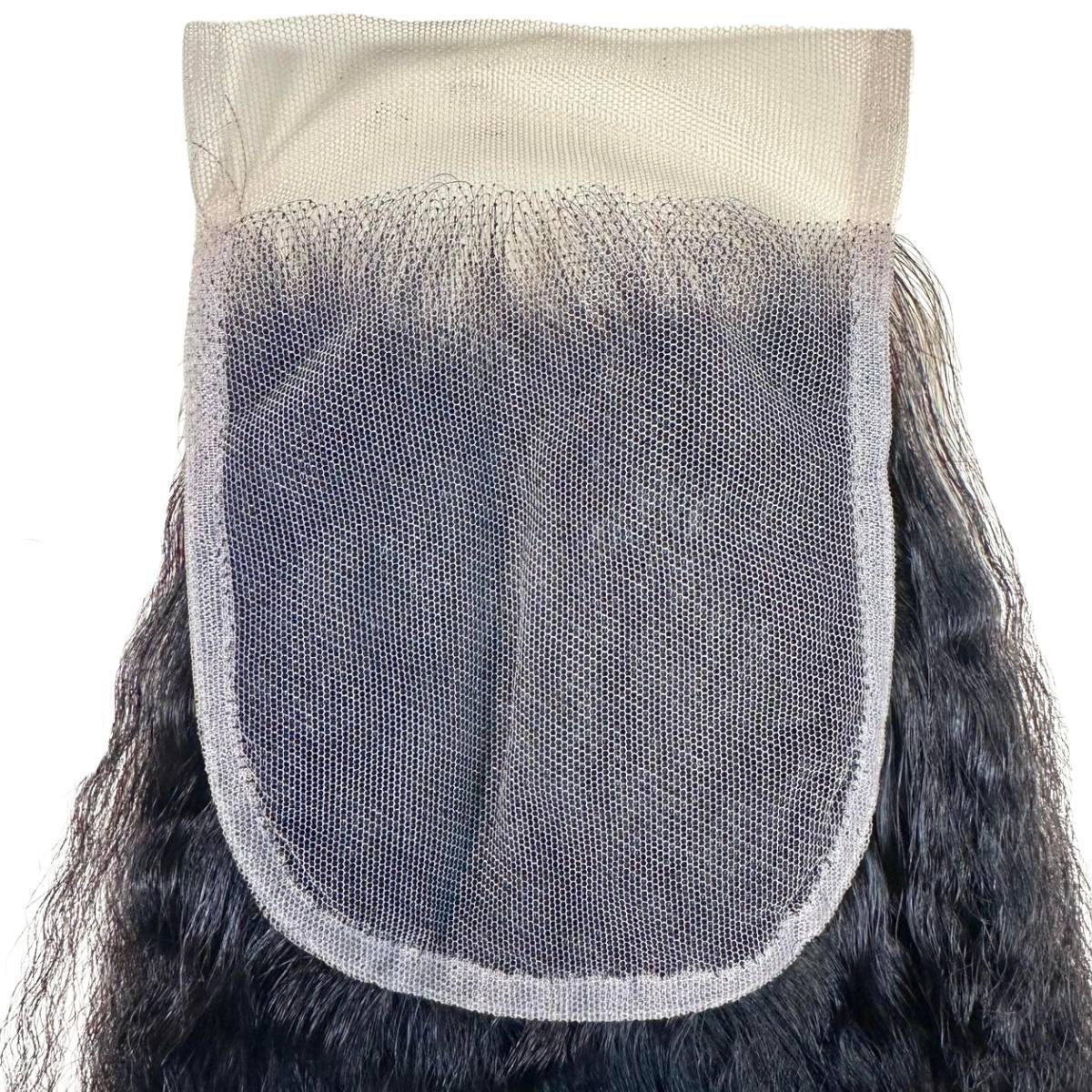 Kinky Straight 4x4 Transparent Lace Human Hair Closure