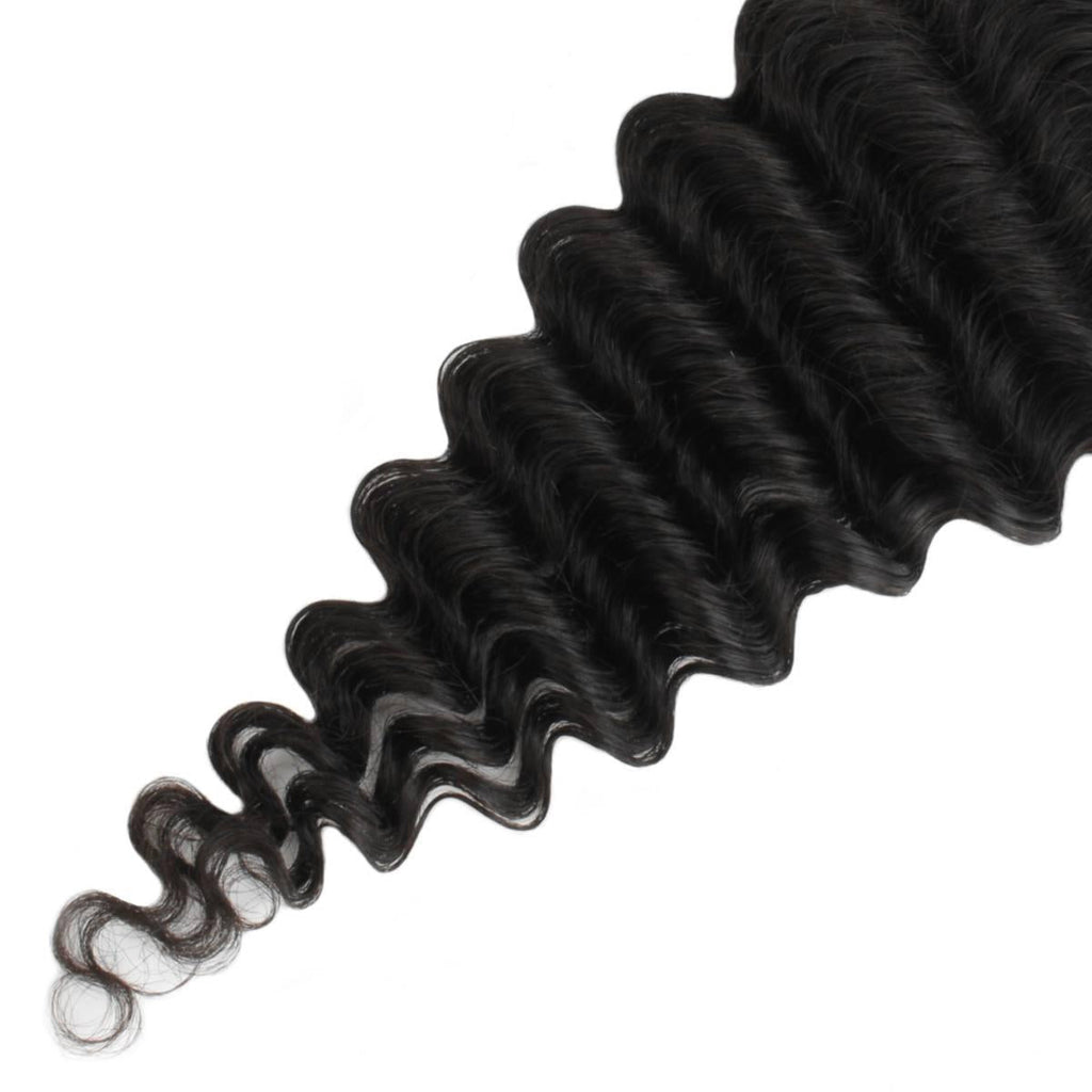 Deep Wave 4x4 Transparent Lace Human Hair Closure