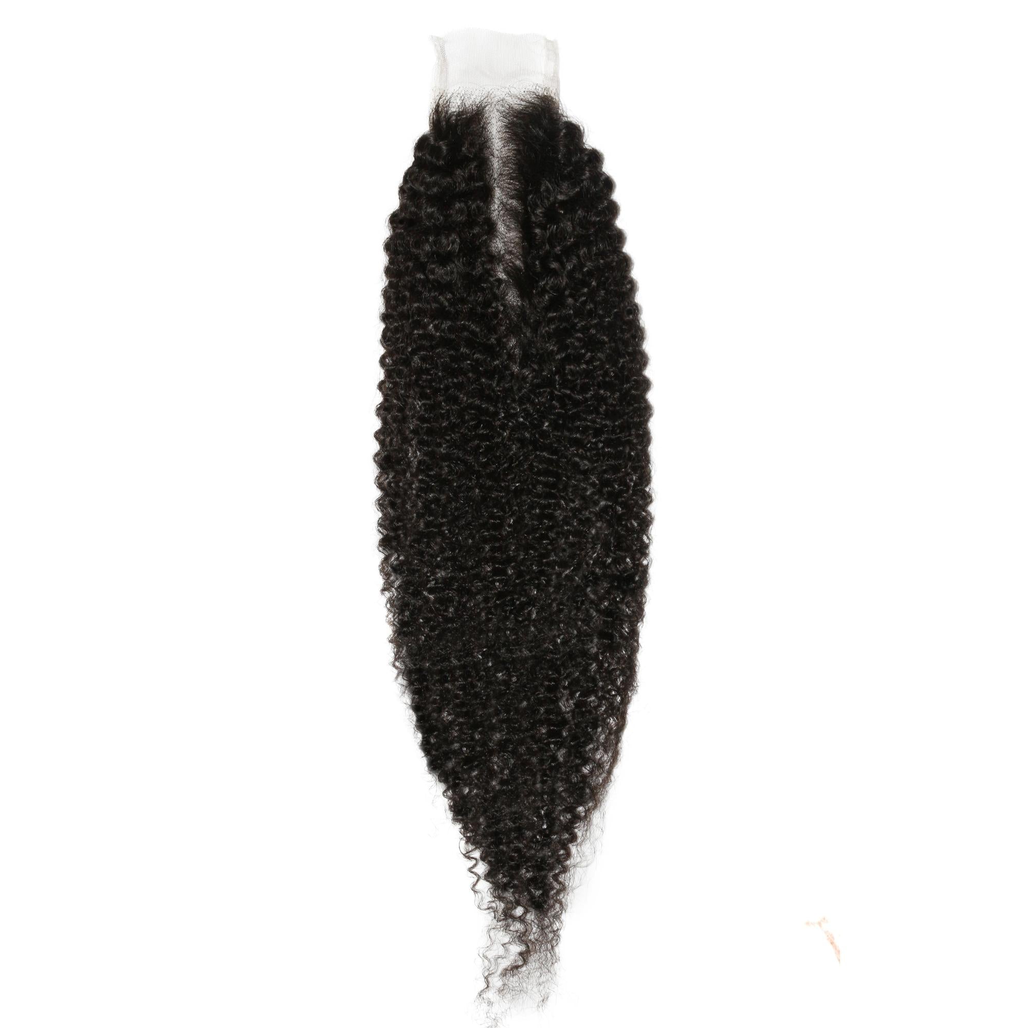 Afro Kinky 2x6 Transparent Lace Human Hair Closure