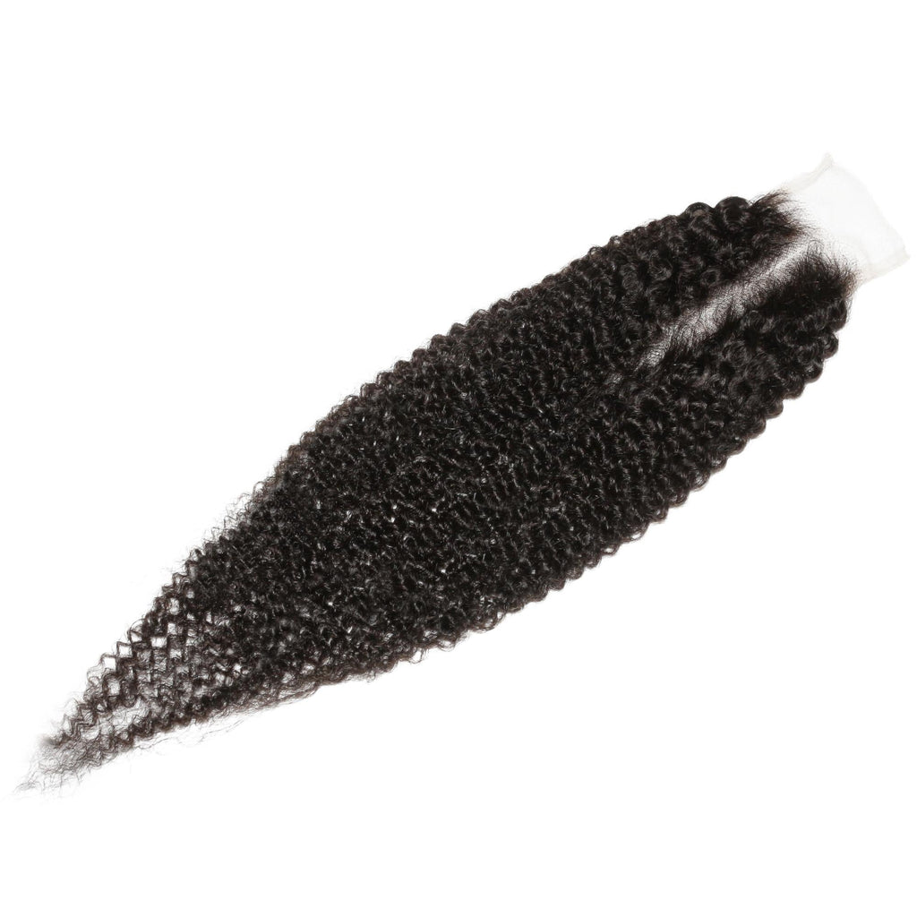 Afro Kinky 2x6 Transparent Lace Human Hair Closure