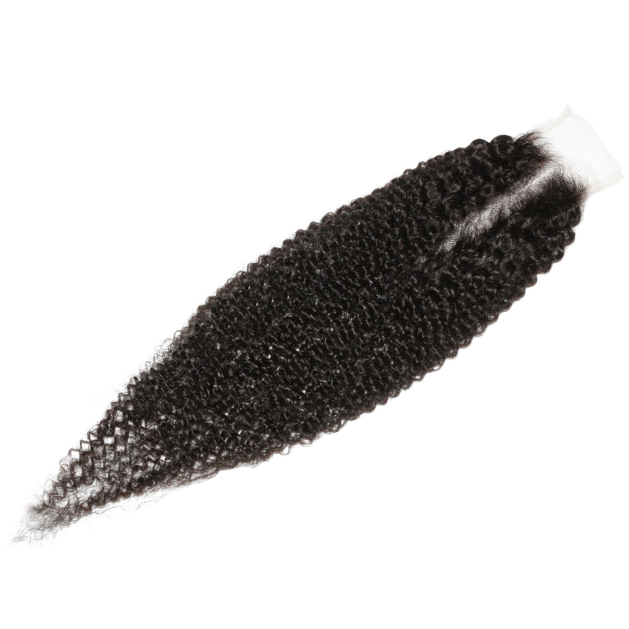 Afro Kinky 2x6 Transparent Lace Human Hair Closure