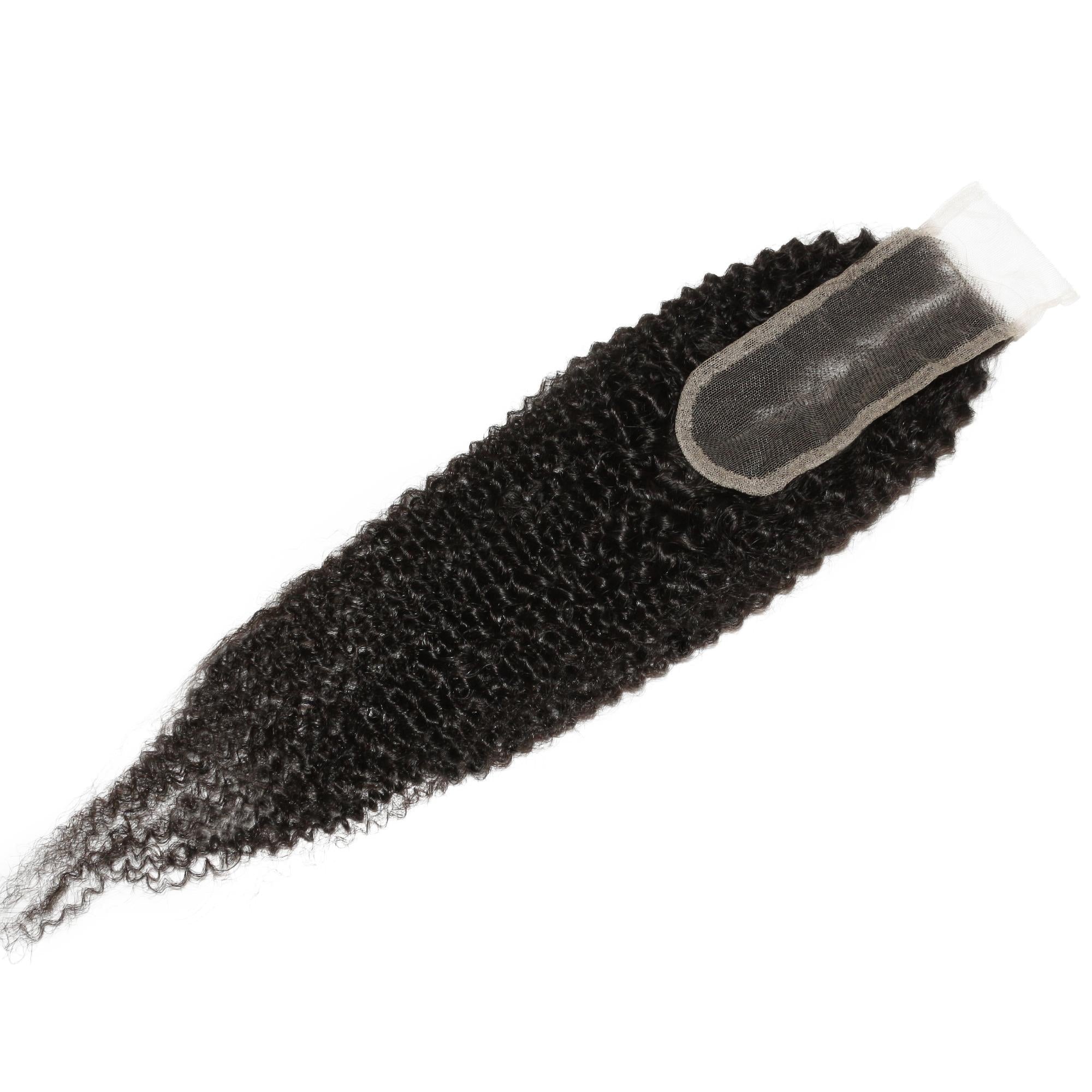 Afro Kinky 2x6 Transparent Lace Human Hair Closure