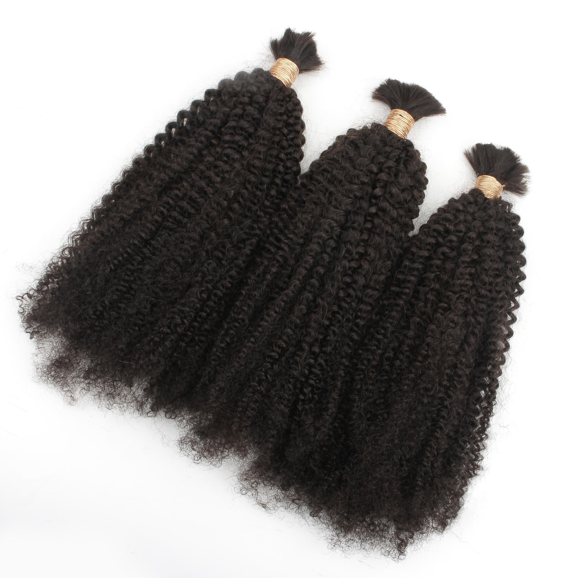 Afro Kinky Bulk 100% Human Braiding Hair