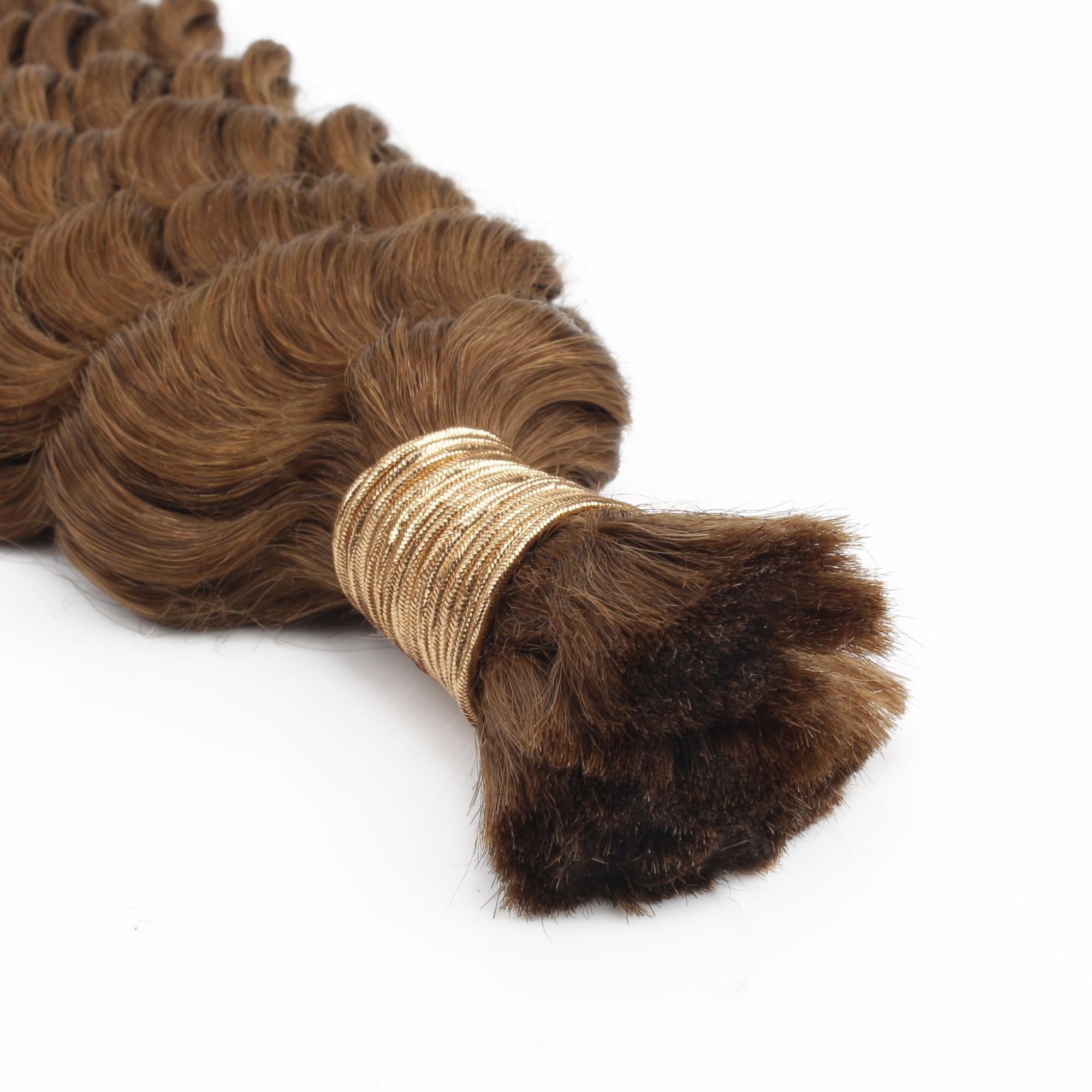 Auburn Deep Wave Bulk 100% Human Braiding Hair