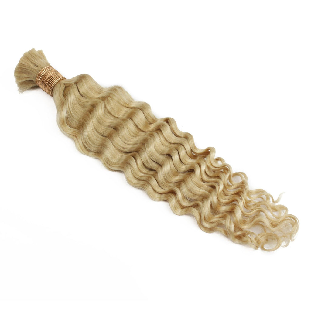 Blonde Deep Wave Bulk 100% Human Braiding Hair