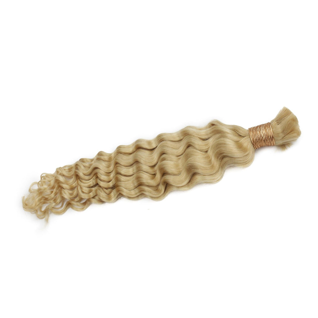 Blonde Deep Wave Bulk 100% Human Braiding Hair