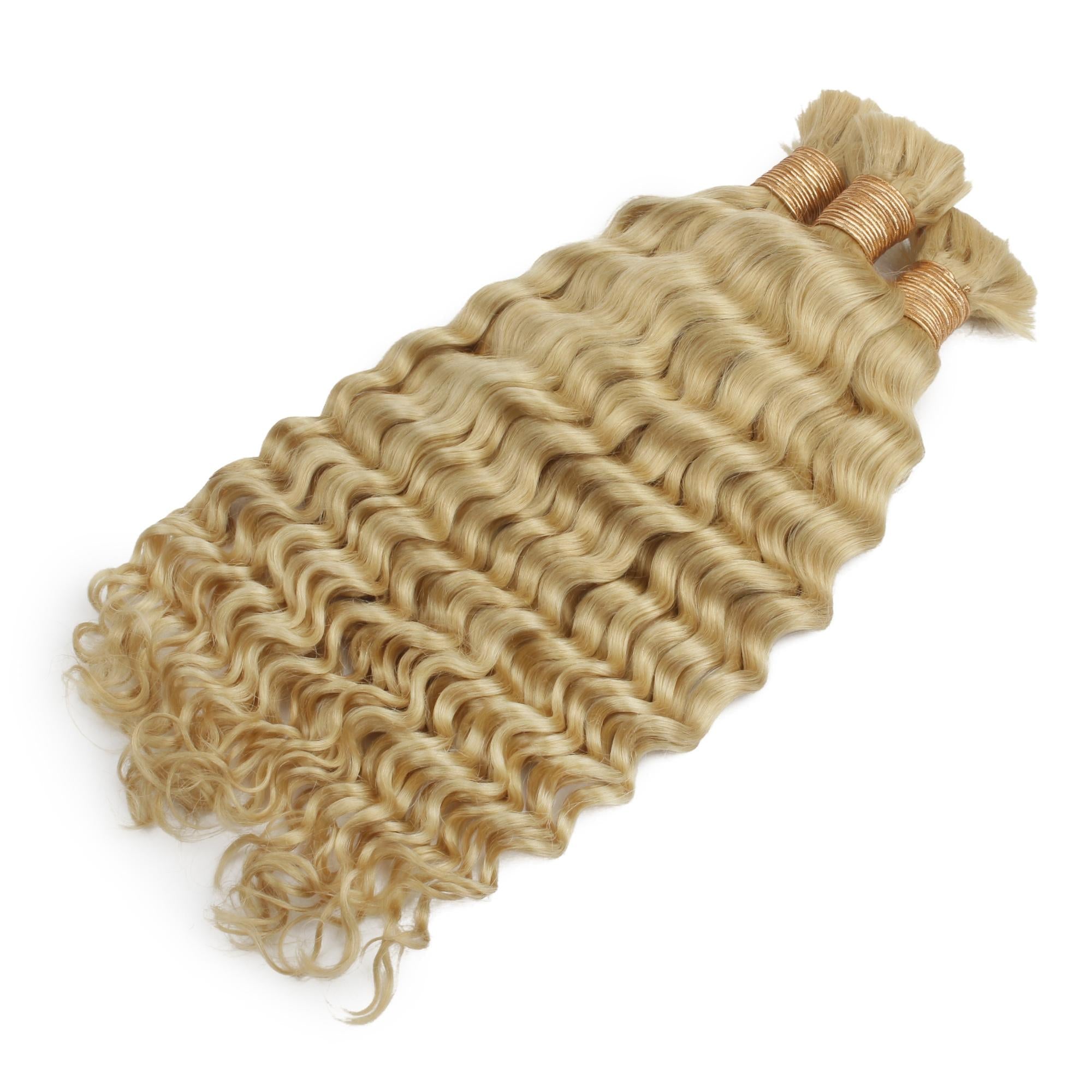 Blonde Deep Wave Bulk 100% Human Braiding Hair