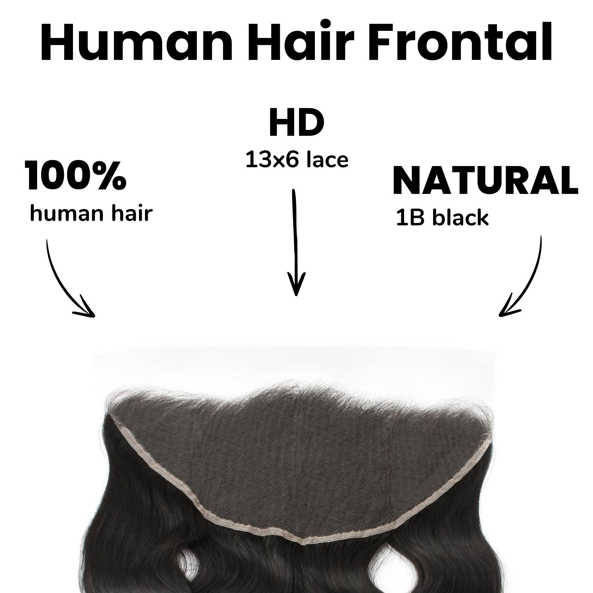 Body Wave 13x6 HD Lace Human Hair Frontal