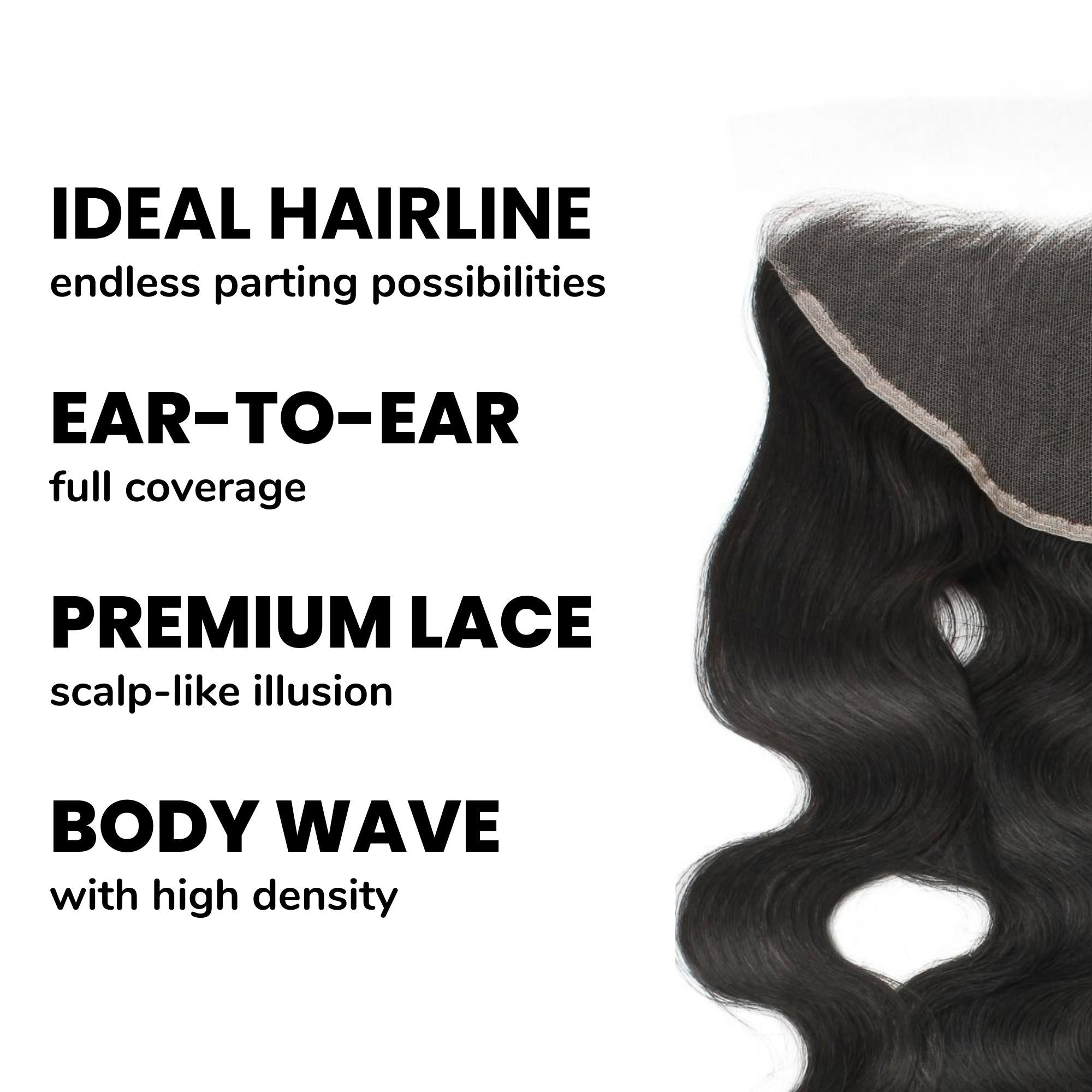 Body Wave 13x6 HD Lace Human Hair Frontal