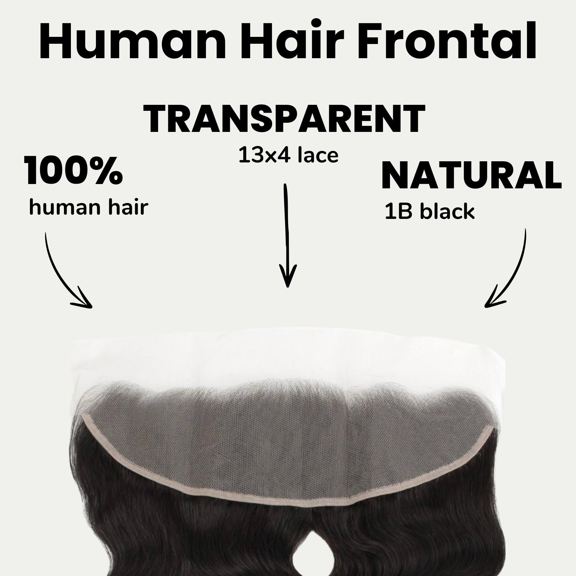 Brazilian Body Wave 13x4 Transparent Lace Human Hair Frontal