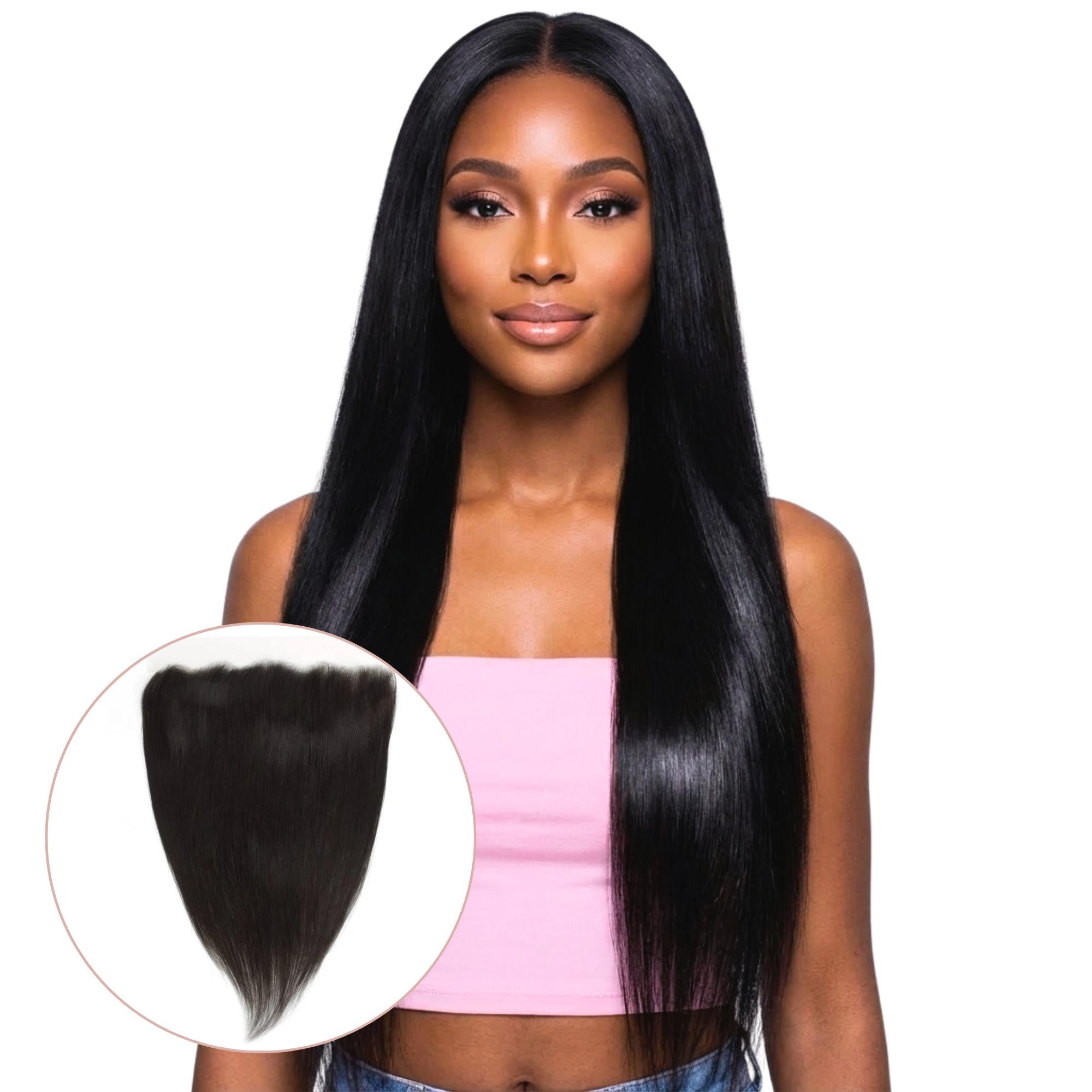 Brazilian Straight 13x4 Transparent Lace Human Hair Frontal