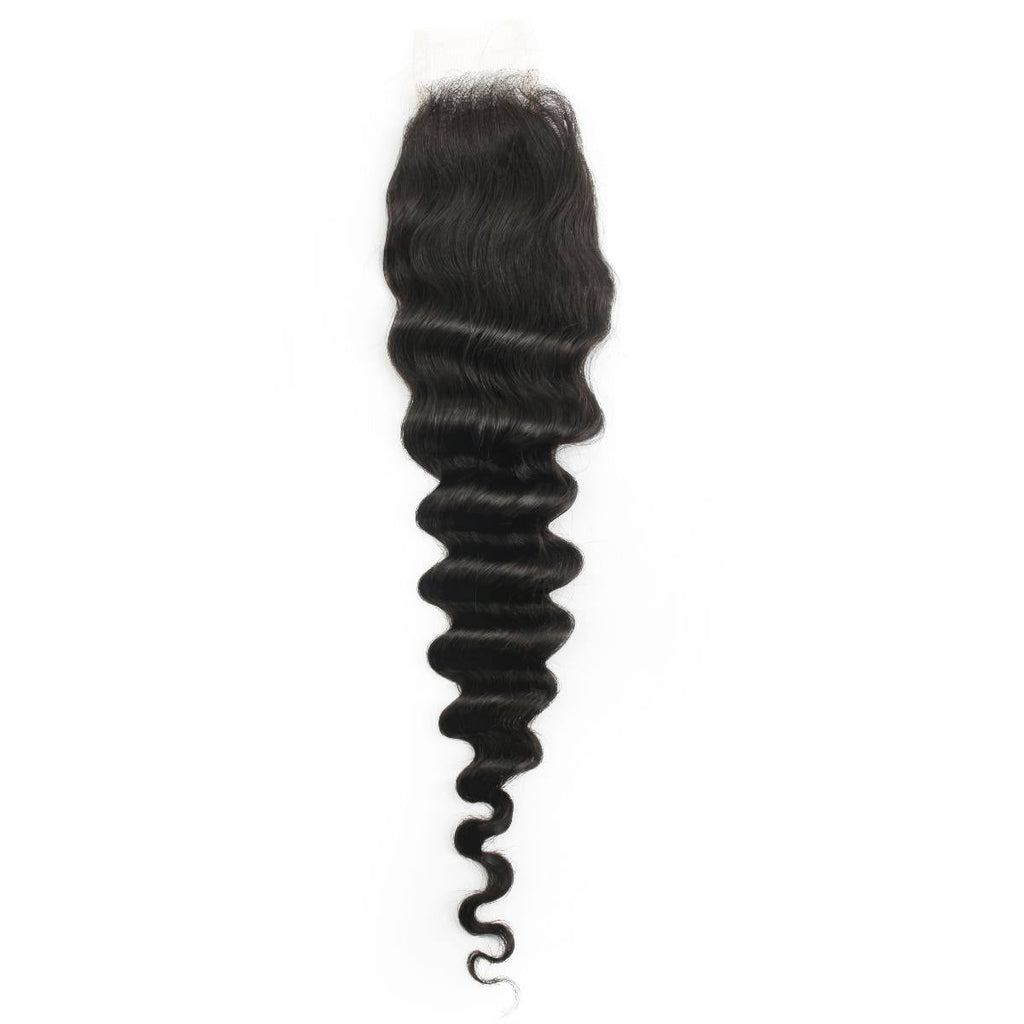 Deep Wave 2x6 Transparent Lace Human Hair Closure