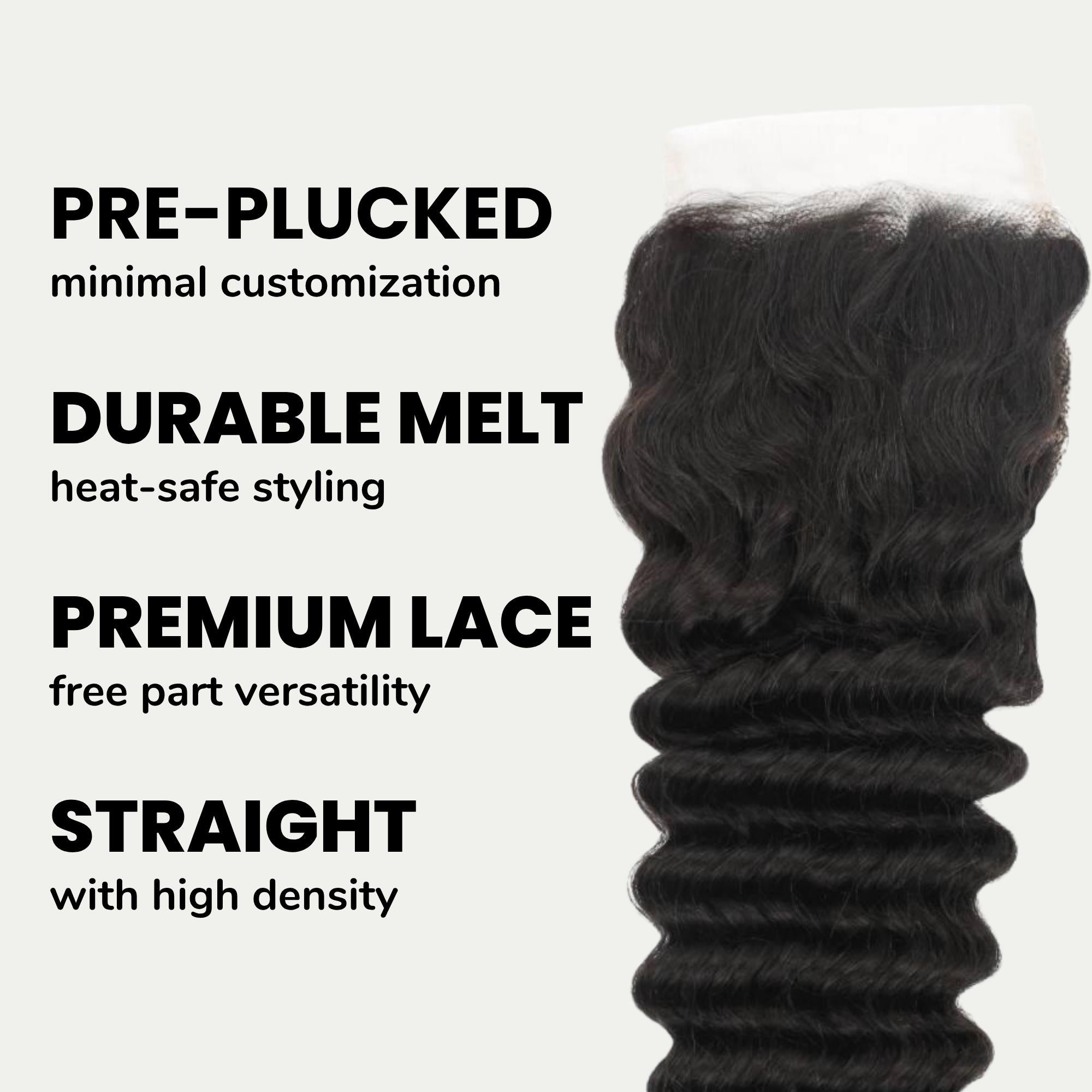 Deep Wave 4x4 HD Lace Human Hair Closure