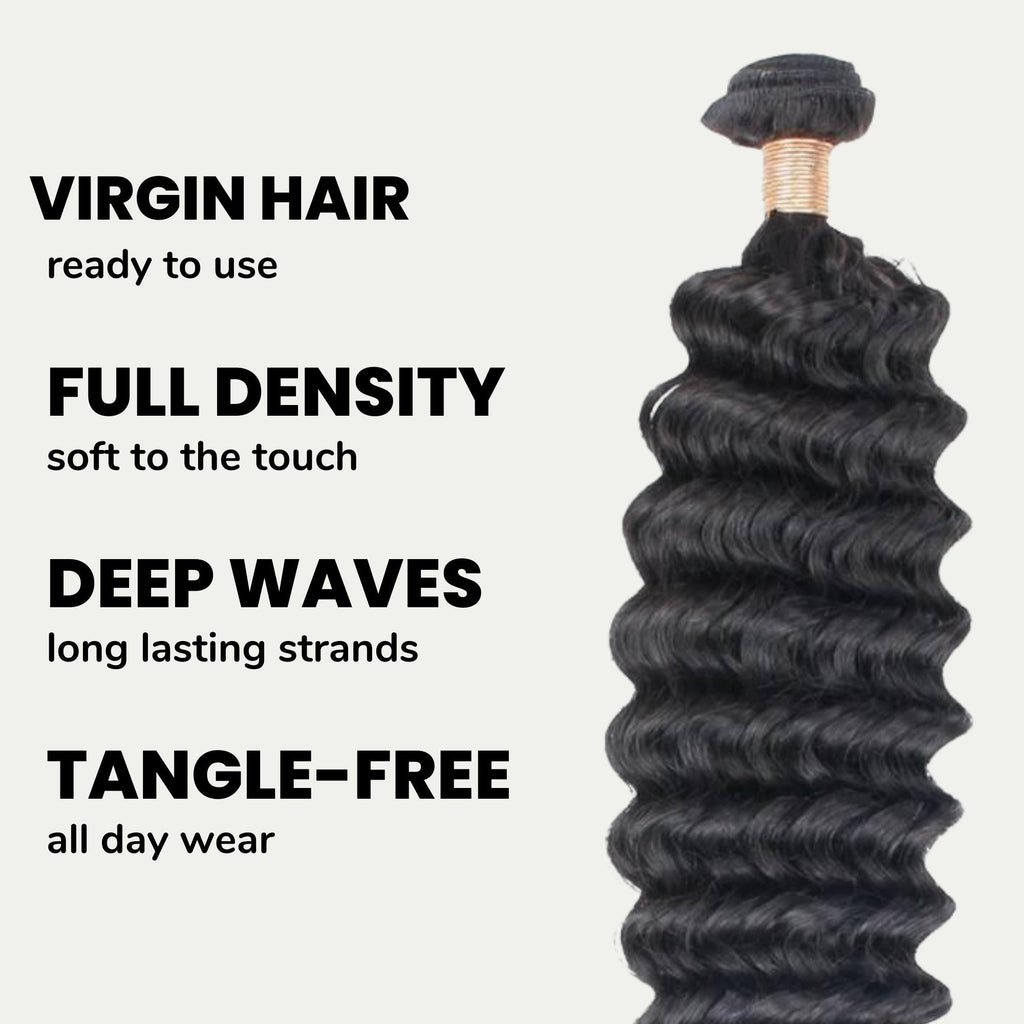 Deep Wave 100% Human Hair Bundles