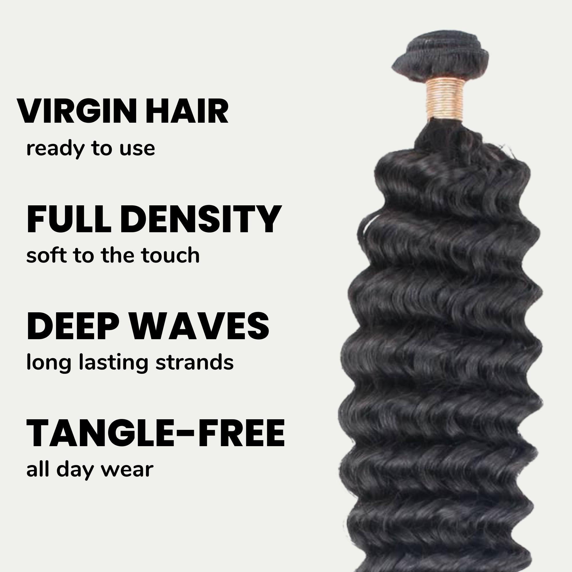 Deep Wave 100% Human Hair Bundles
