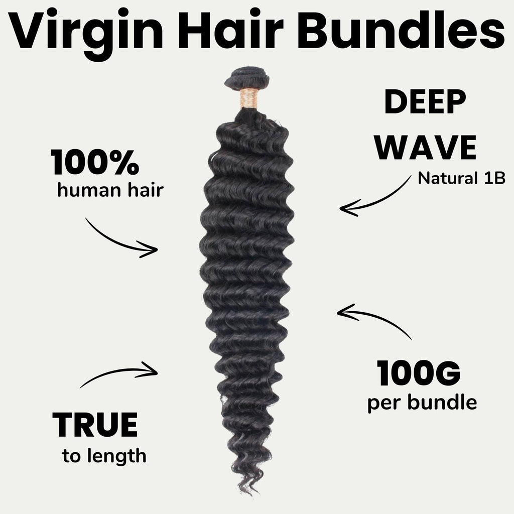 Deep Wave 100% Human Hair Bundles