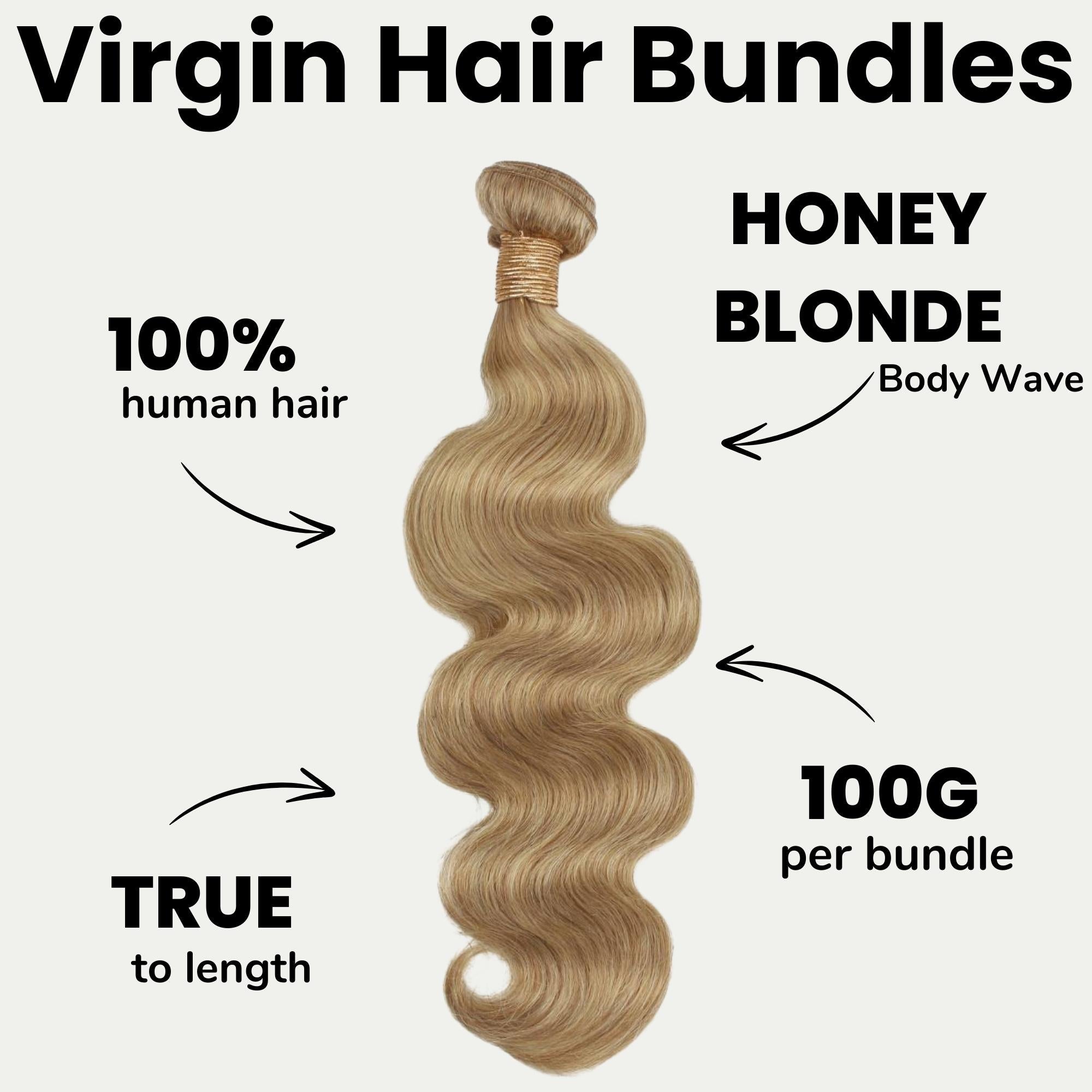 Honey Blonde Body Wave 100% Human Hair Bundles