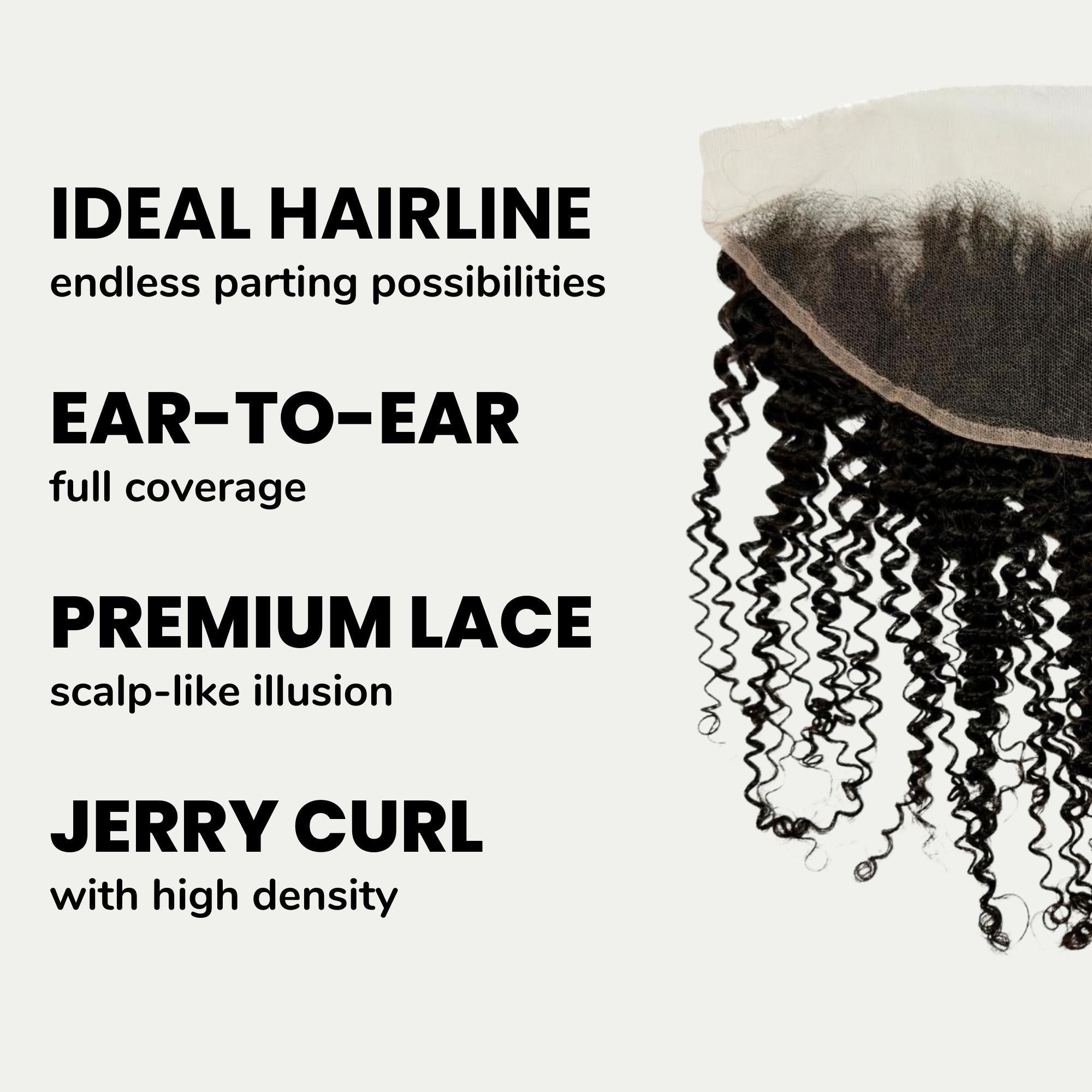 Jerry Curl 13x4 HD Lace Human Hair Frontal