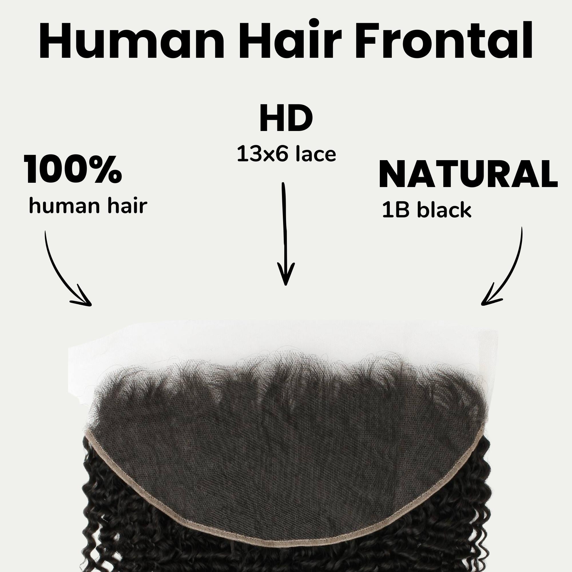 Jerry Curl 13x6 HD Lace Human Hair Frontal