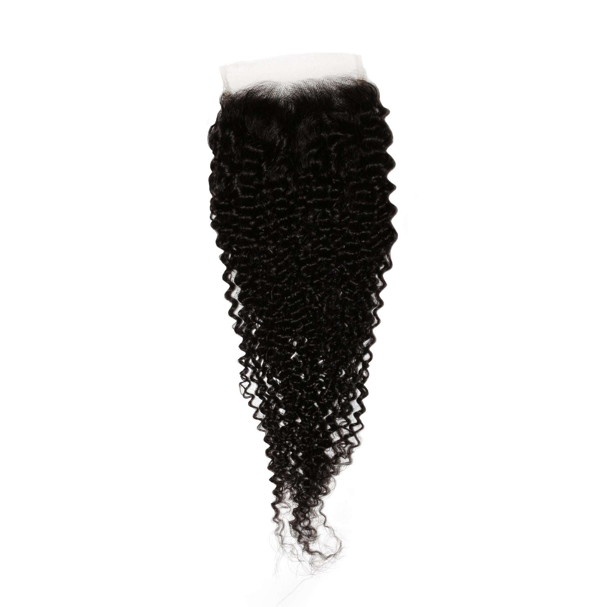 Jerry Curl 4x4 Transparent Lace Human Hair Closure