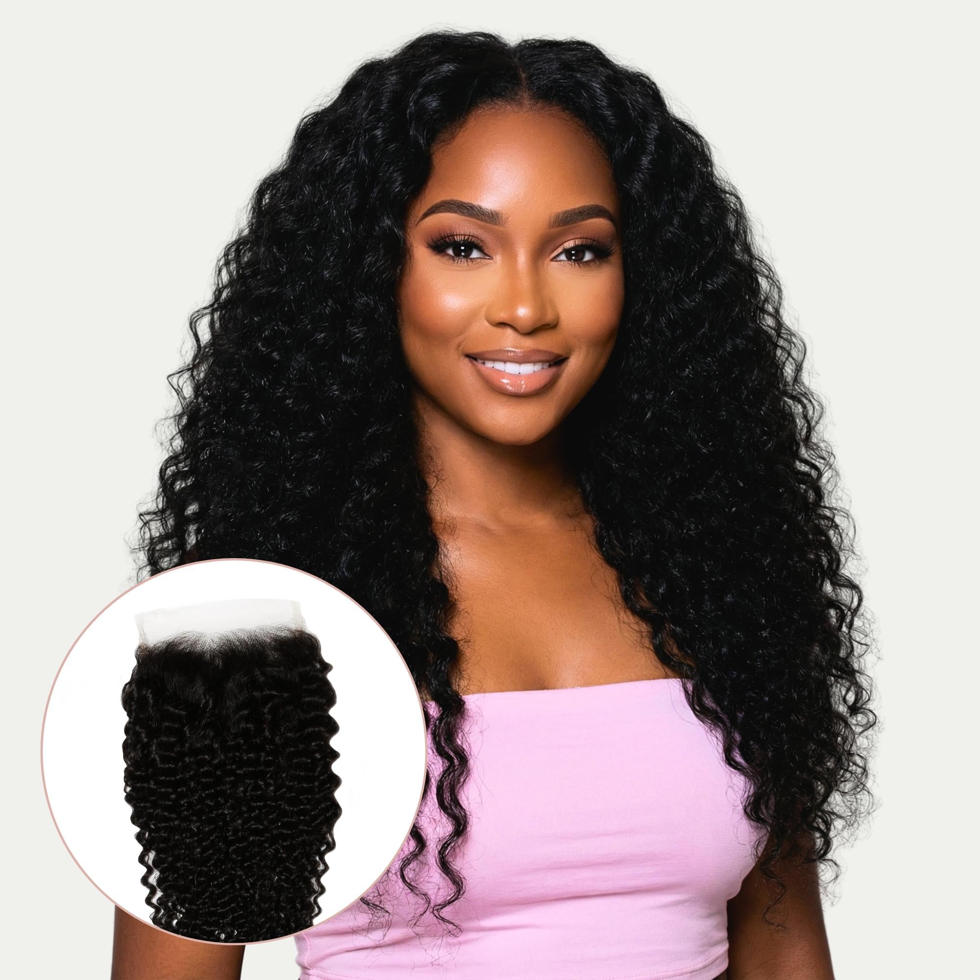 Jerry Curl 4x4 Transparent Lace Human Hair Closure