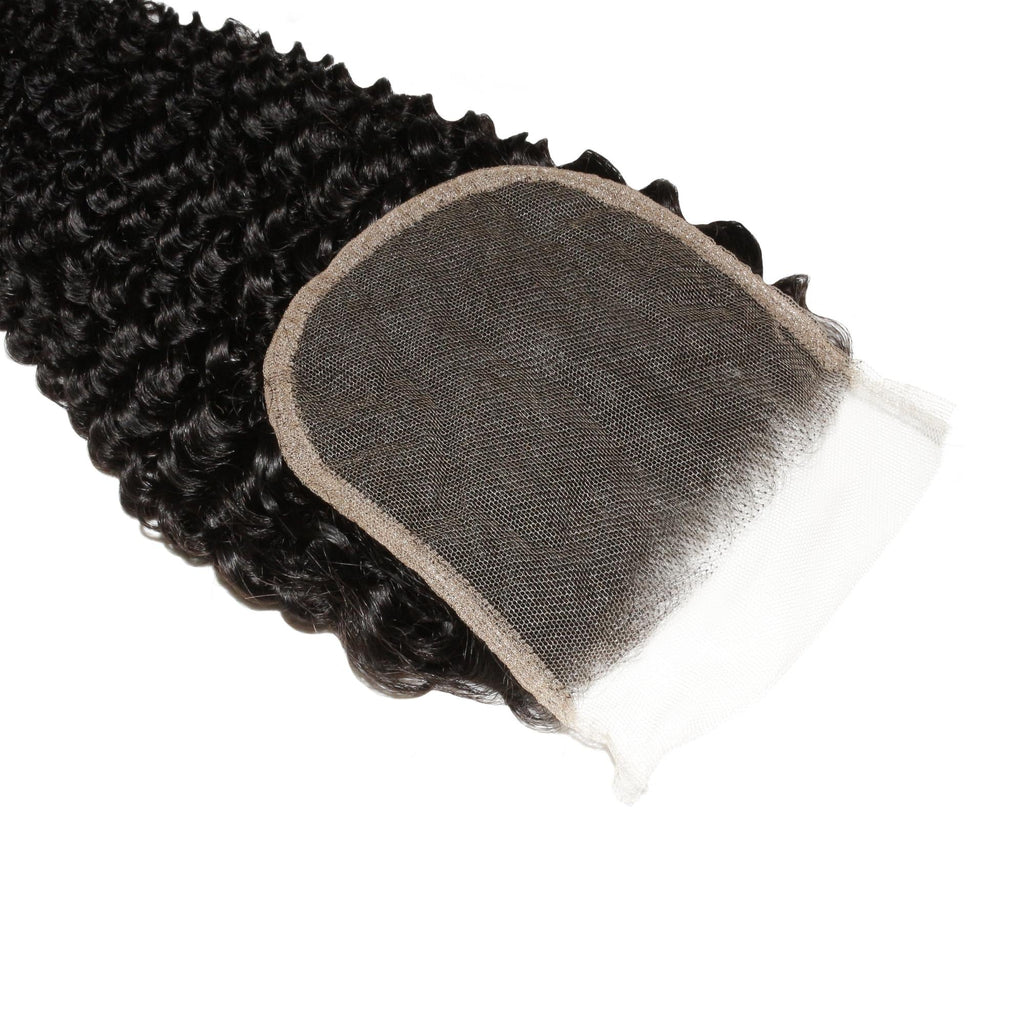 Jerry Curl 4x4 Transparent Lace Human Hair Closure