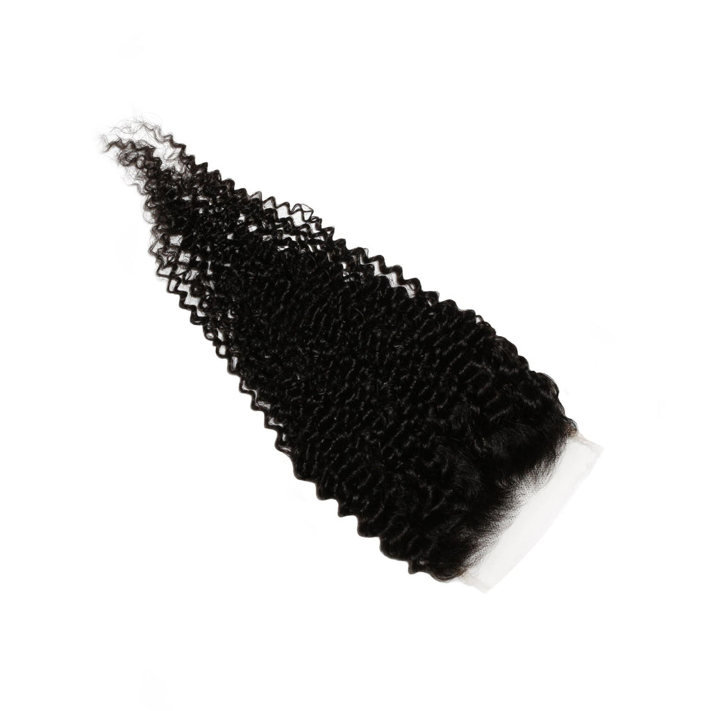 Jerry Curl 4x4 Transparent Lace Human Hair Closure