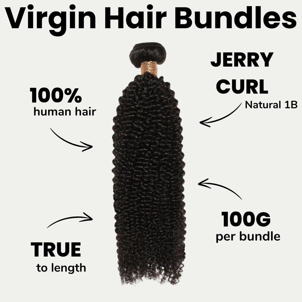 Jerry Curl 100% Human Hair Bundles