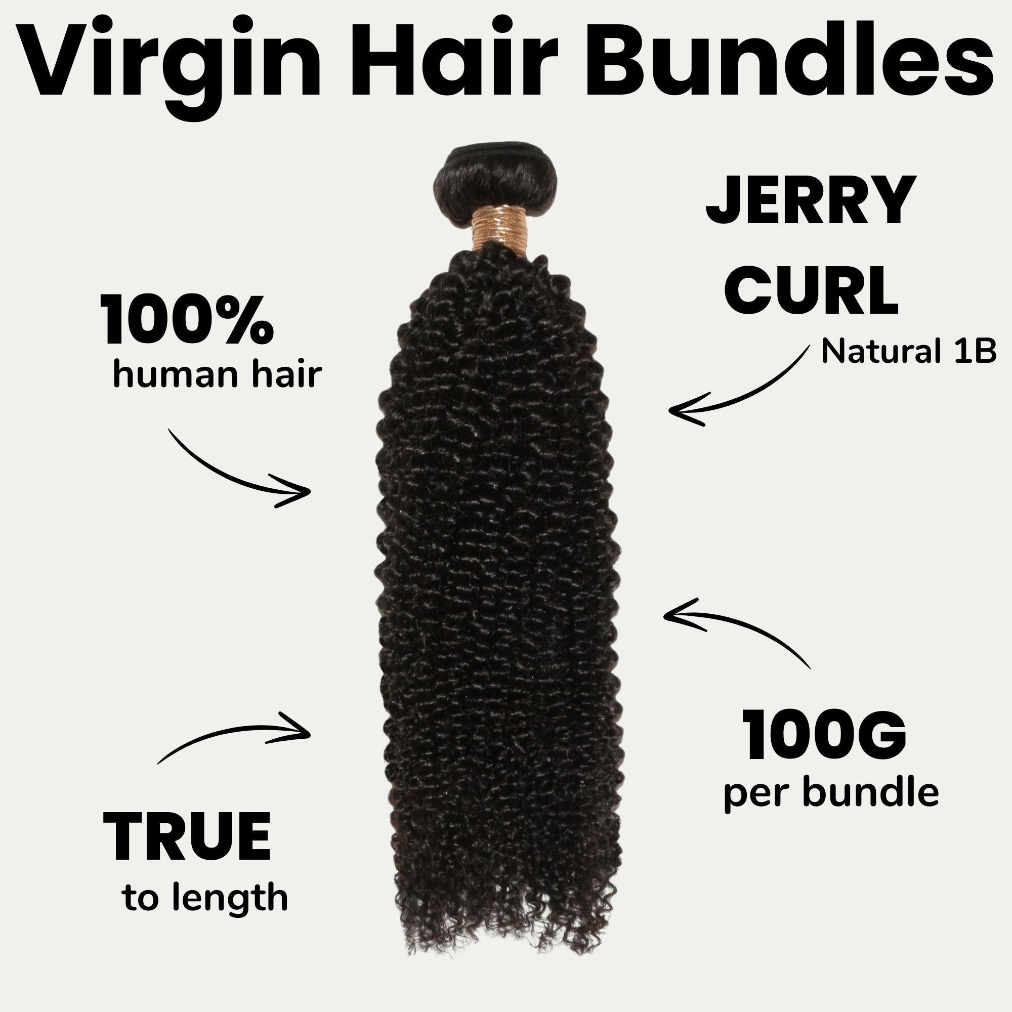 Jerry Curl 100% Human Hair Bundles