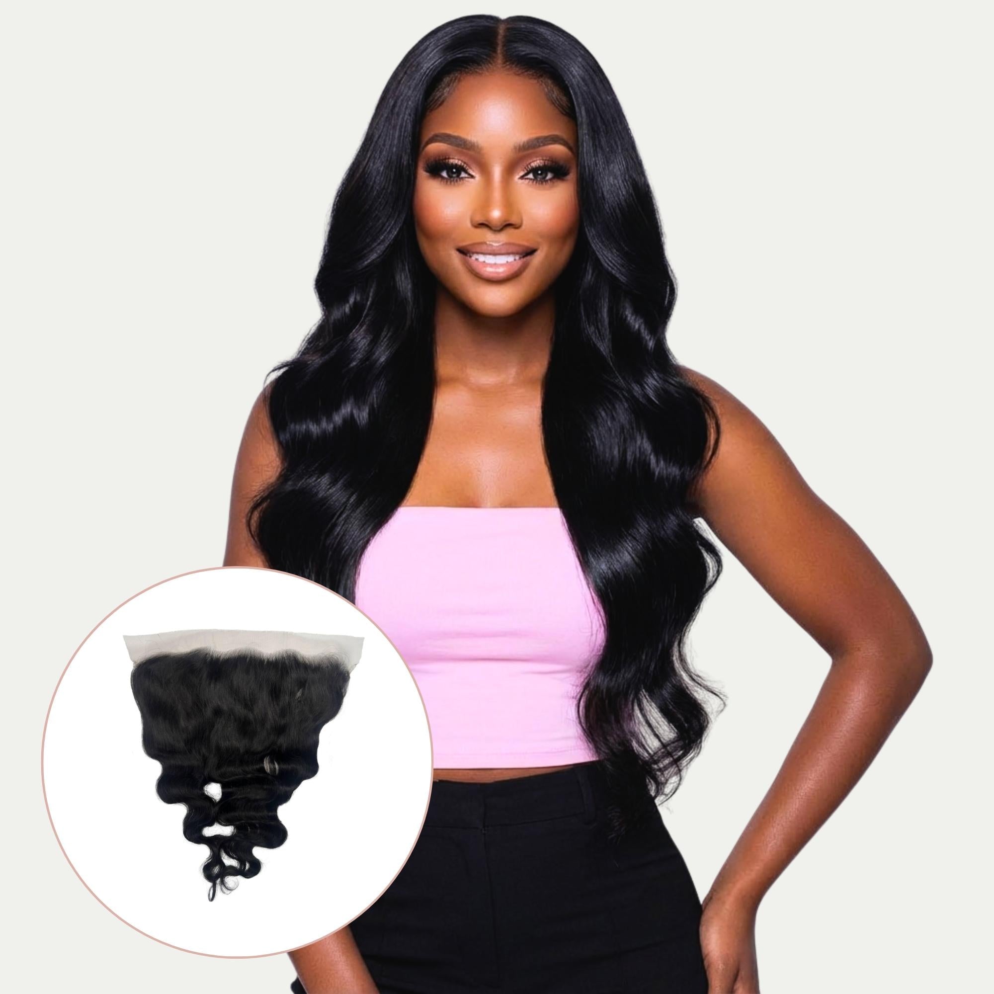Jet Black Body Wave 13x6 HD Lace Human Hair Frontal