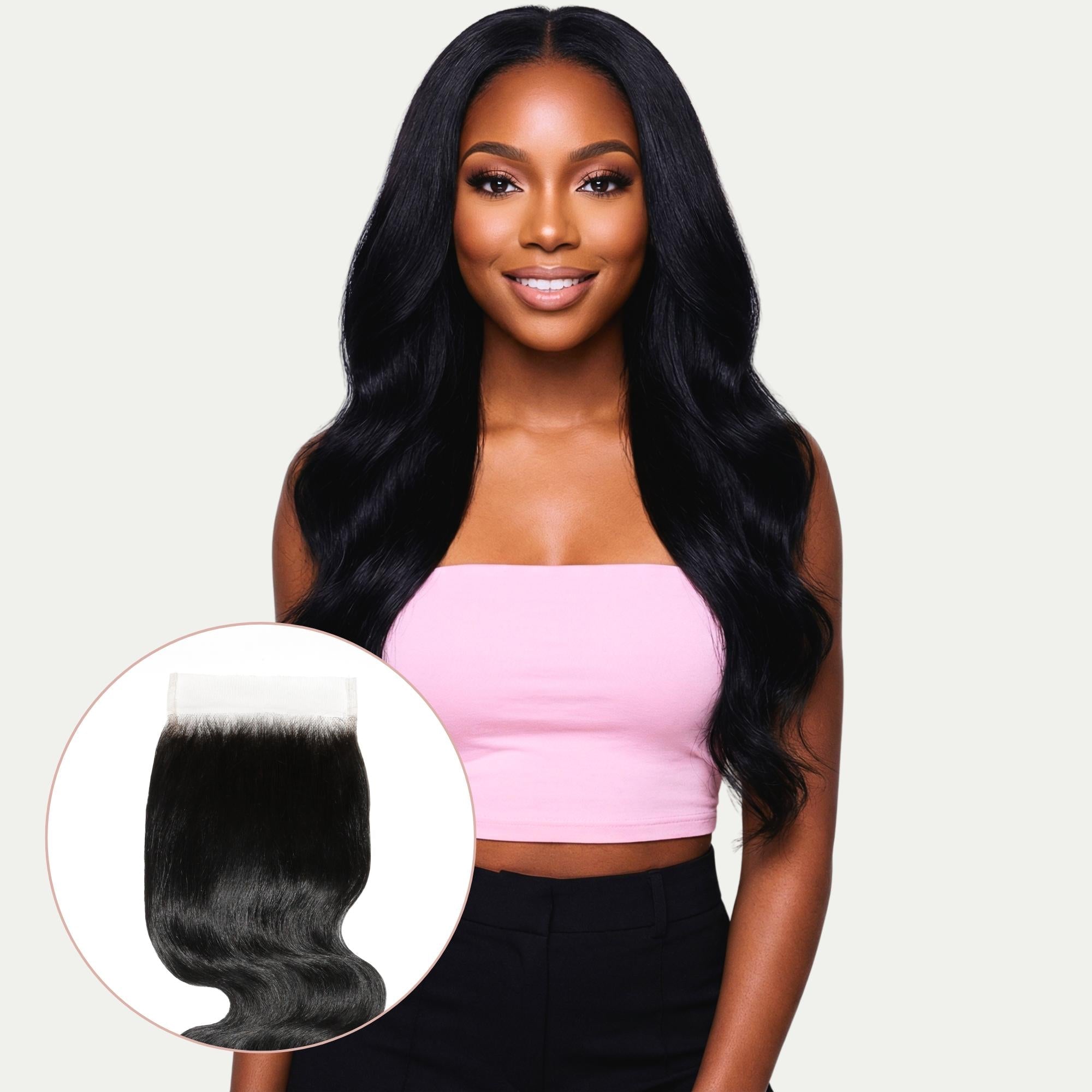 Jet Black Body Wave 5x5 HD Lace Human Hair Closure