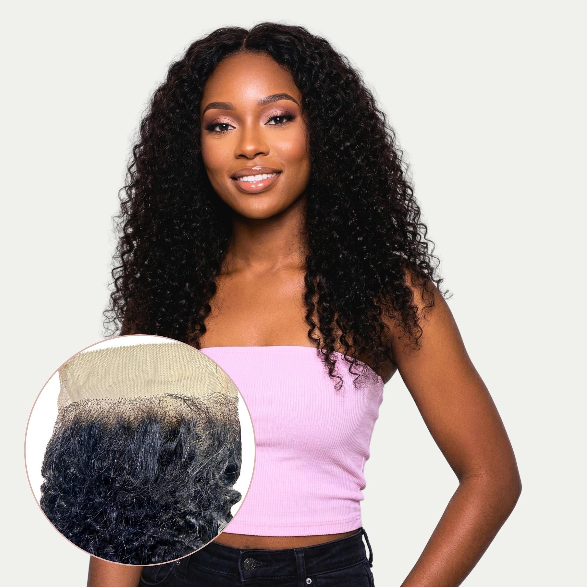 Kinky Curly 4x4 Transparent Lace Human Hair Closure