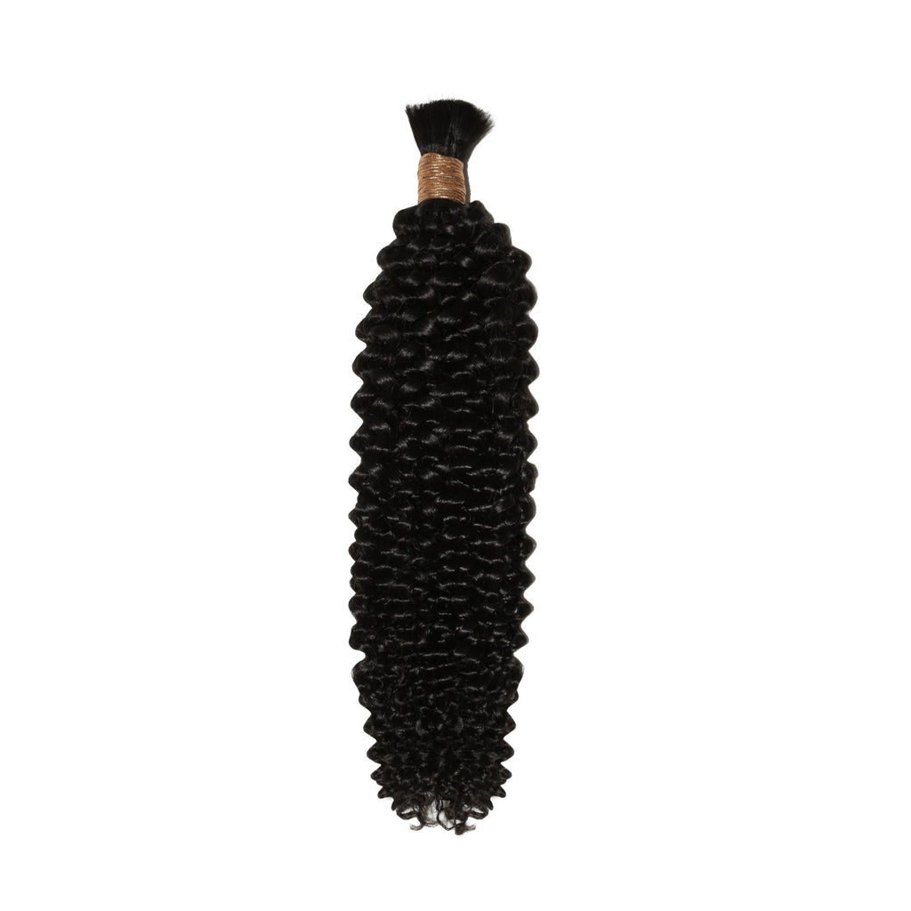 Kinky Curly Bulk 100% Human Braiding Hair
