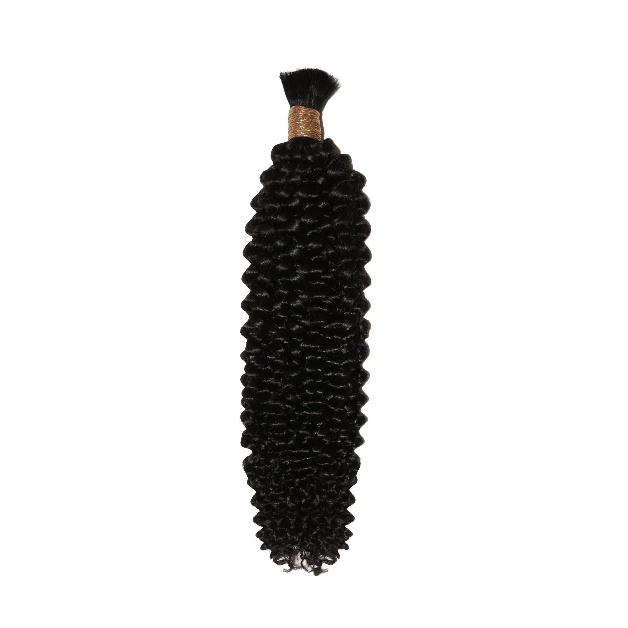 Kinky Curly Bulk 100% Human Braiding Hair
