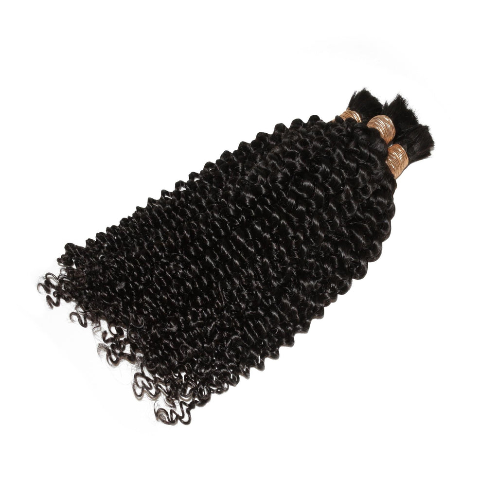 Kinky Curly Bulk 100% Human Braiding Hair