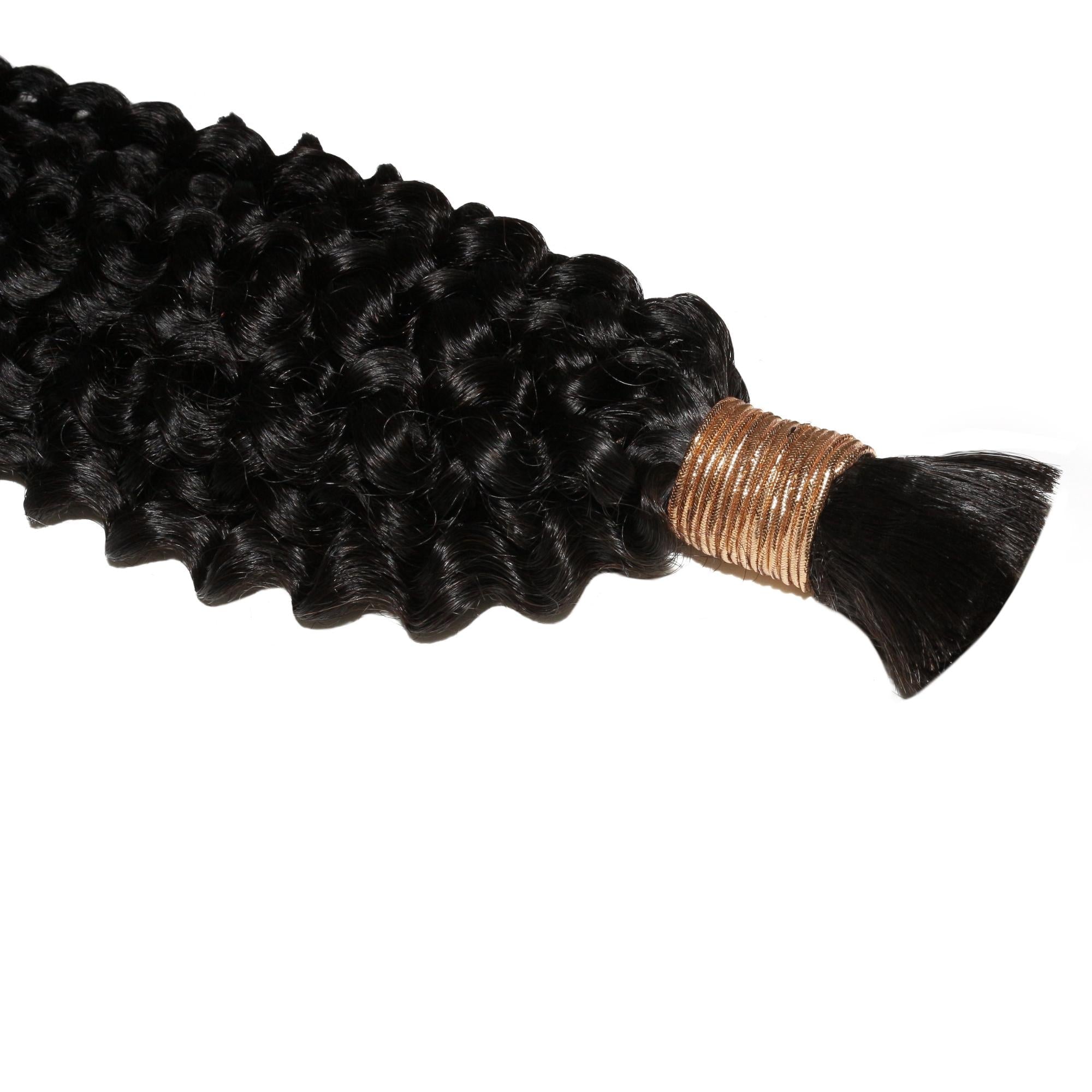 Kinky Curly Bulk 100% Human Braiding Hair