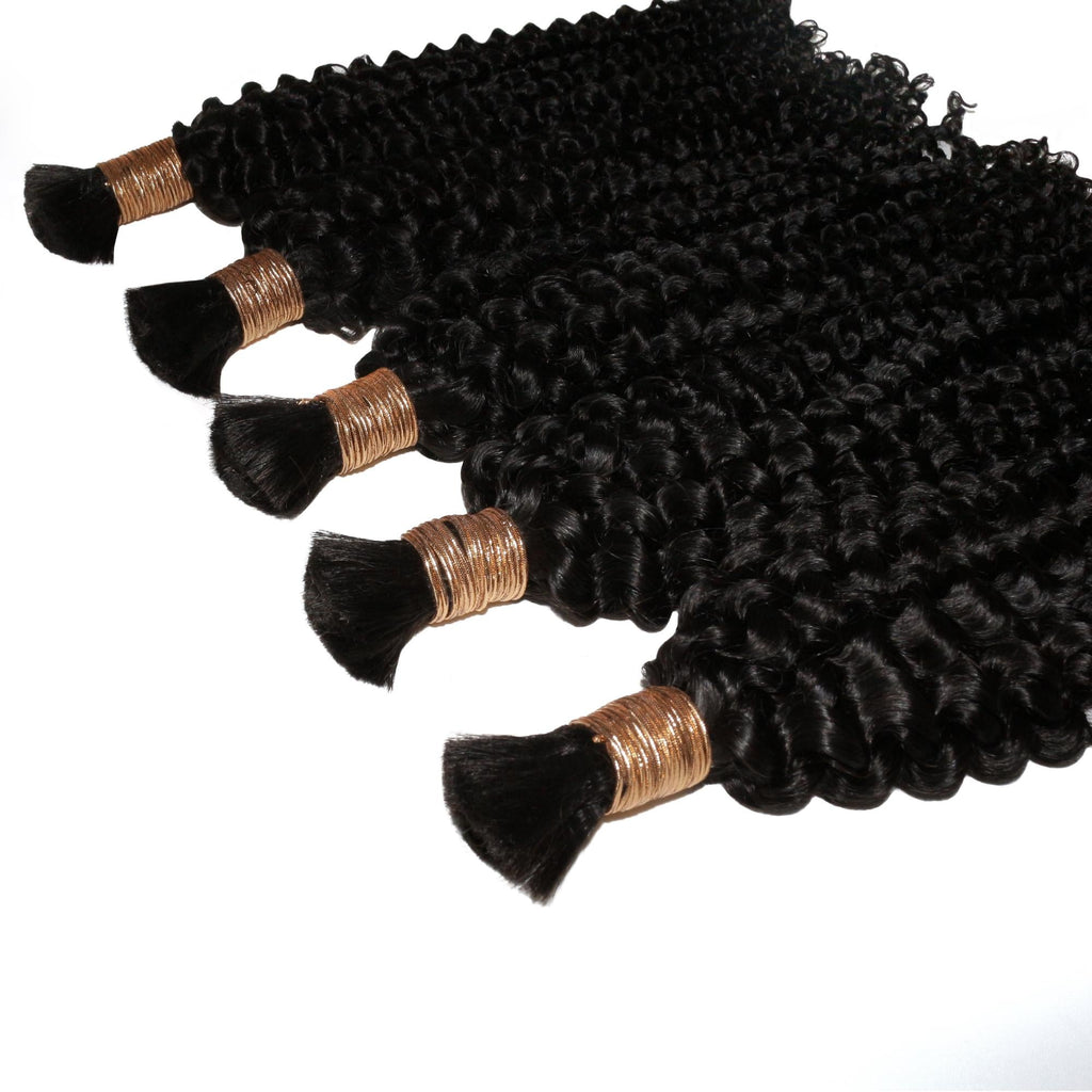 Kinky Curly Bulk 100% Human Braiding Hair