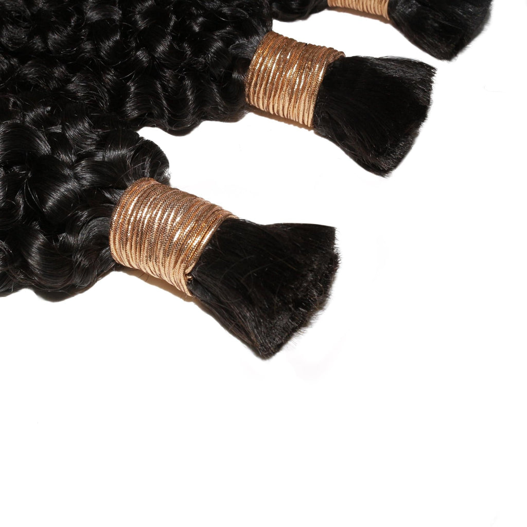 Kinky Curly Bulk 100% Human Braiding Hair