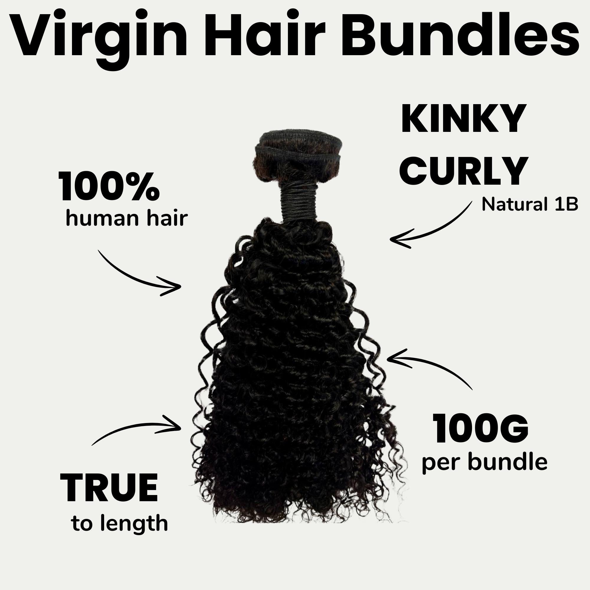Kinky Curly 100% Human Hair Bundles