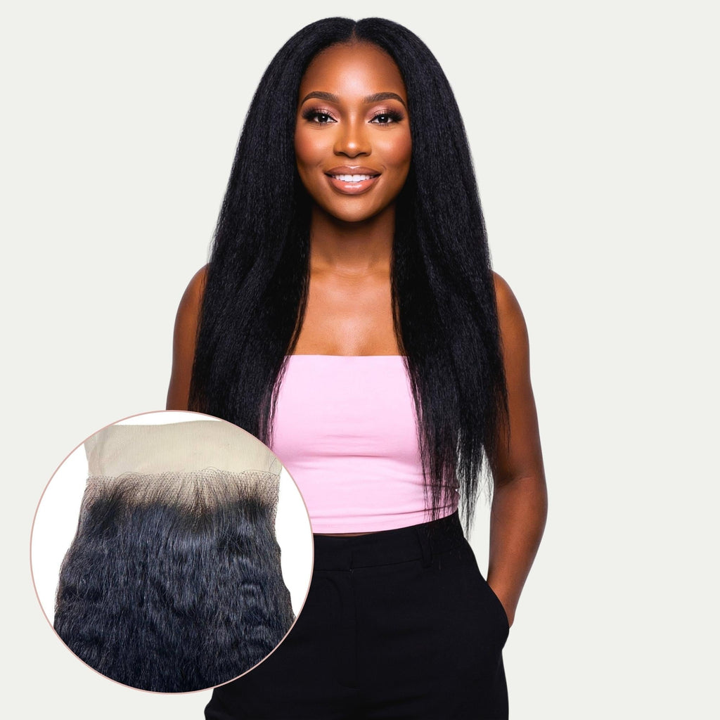 Kinky Straight 4x4 Transparent Lace Human Hair Closure