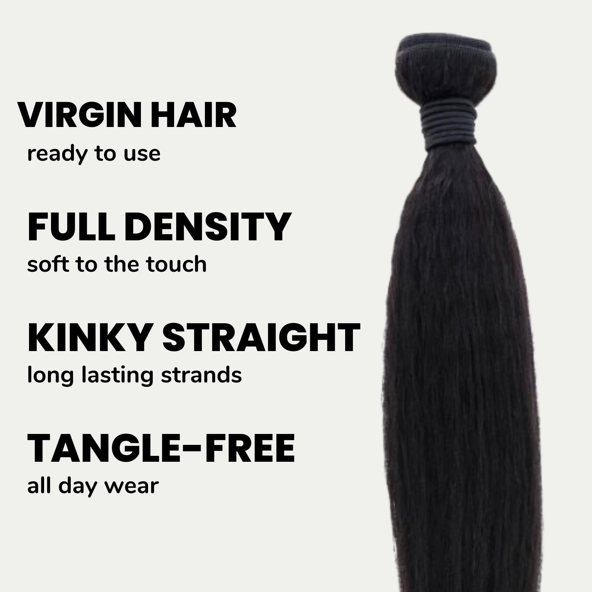 Kinky Straight 100% Human Hair Bundles