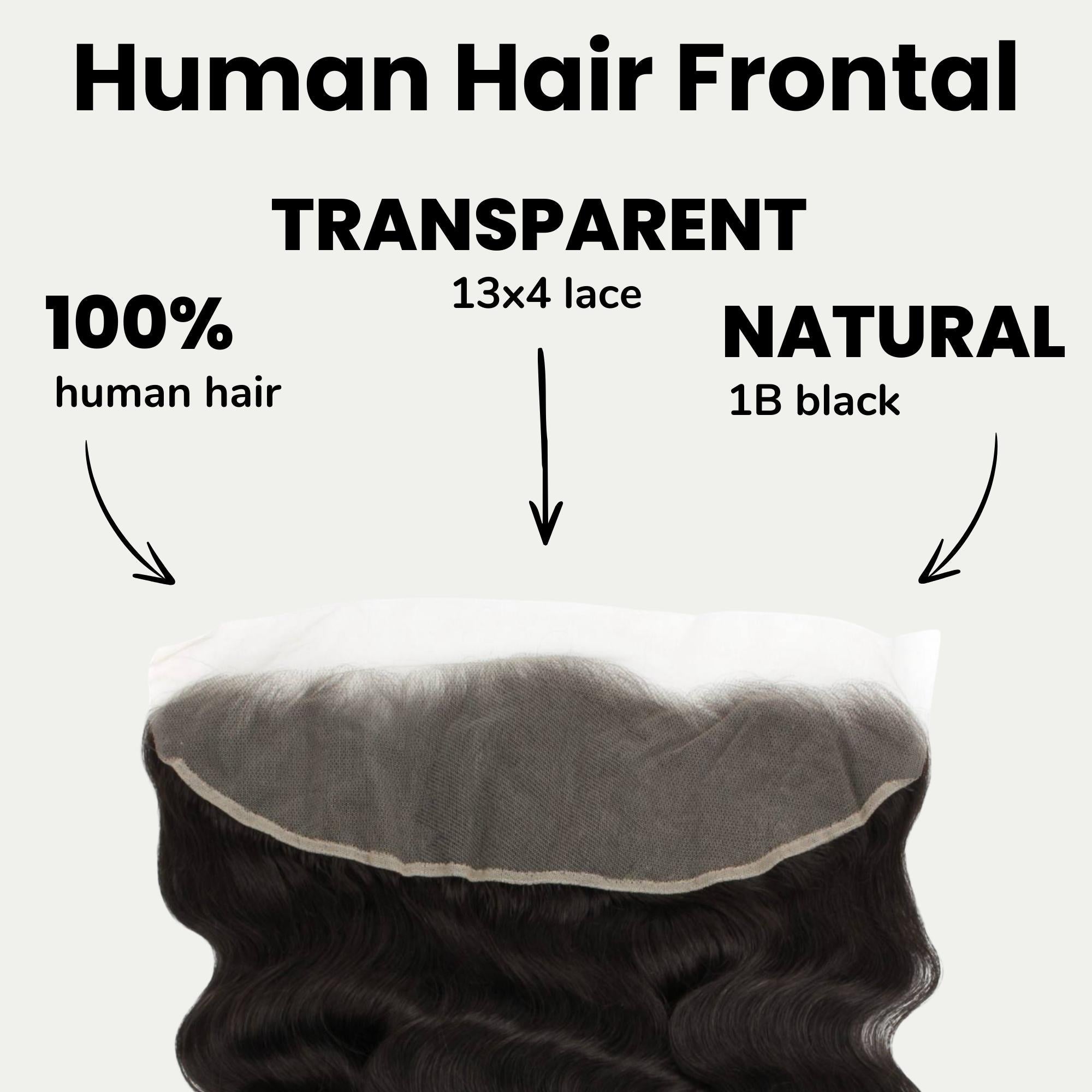 Loose Wave 13x4 Transparent Lace Human Hair Frontal