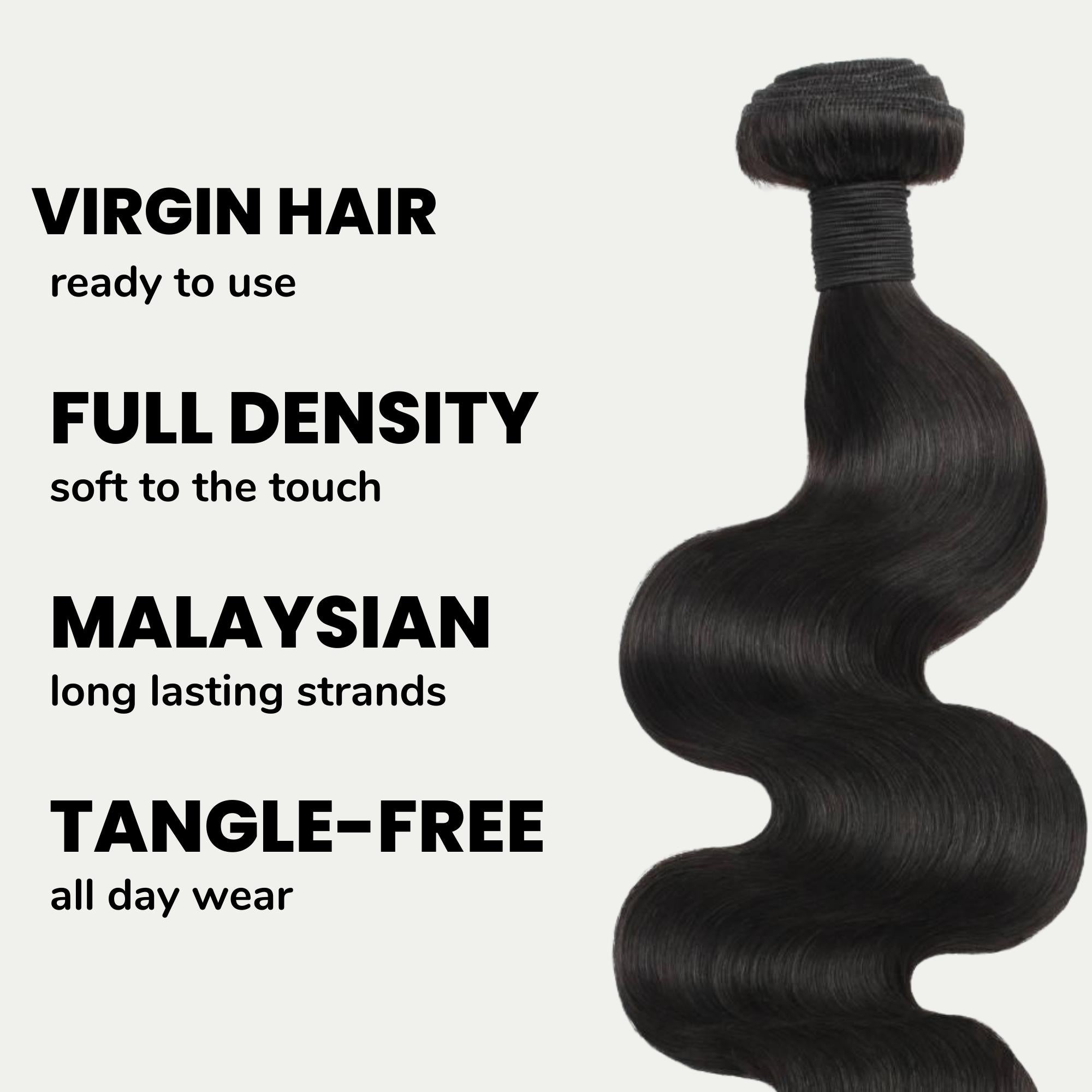 Malaysian Body Wave 100% Human Hair Bundles