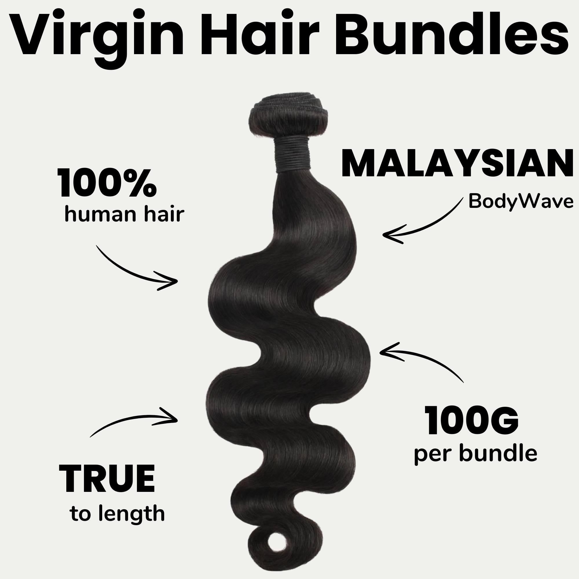 Malaysian Body Wave 100% Human Hair Bundles
