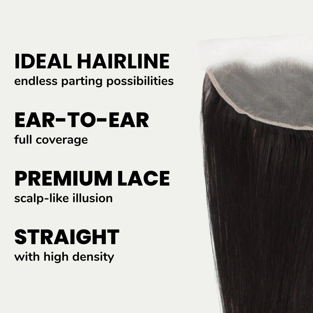 Malaysian Straight 13x4 Transparent Lace Human Hair Frontal