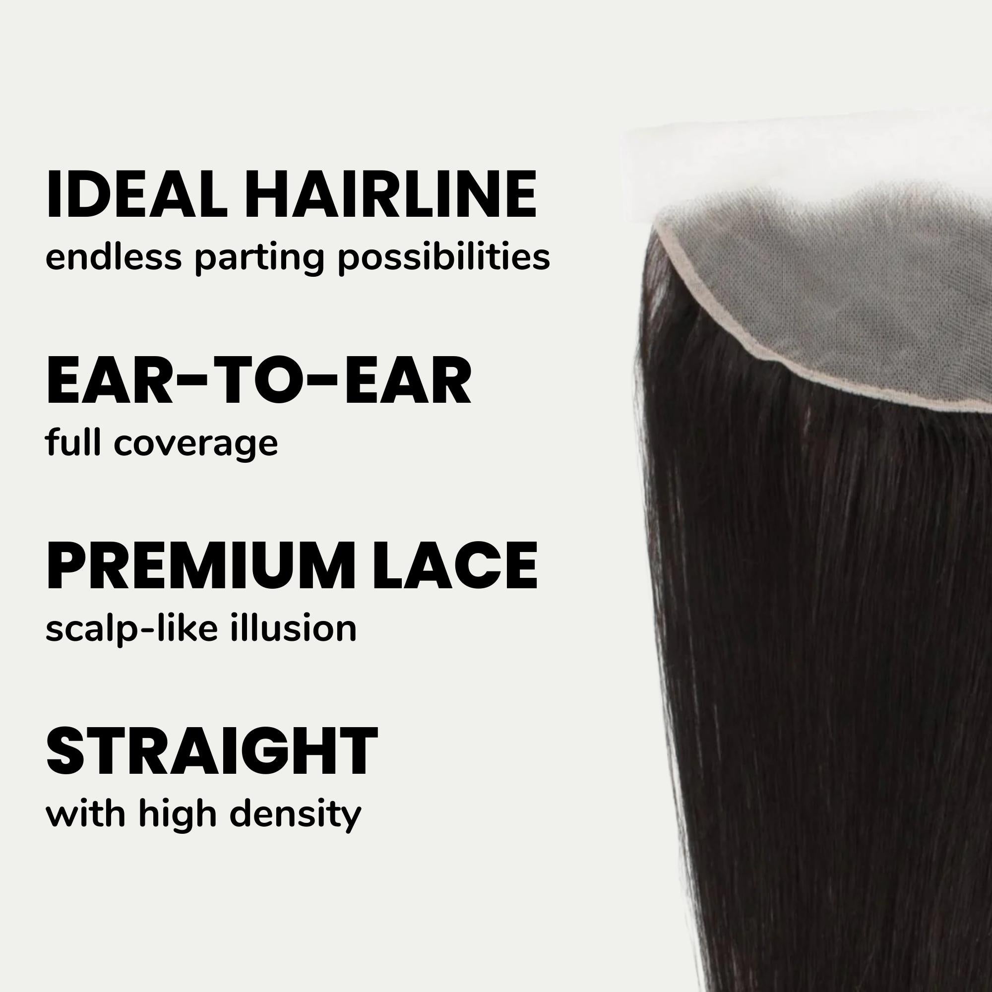 Malaysian Straight 13x4 Transparent Lace Human Hair Frontal