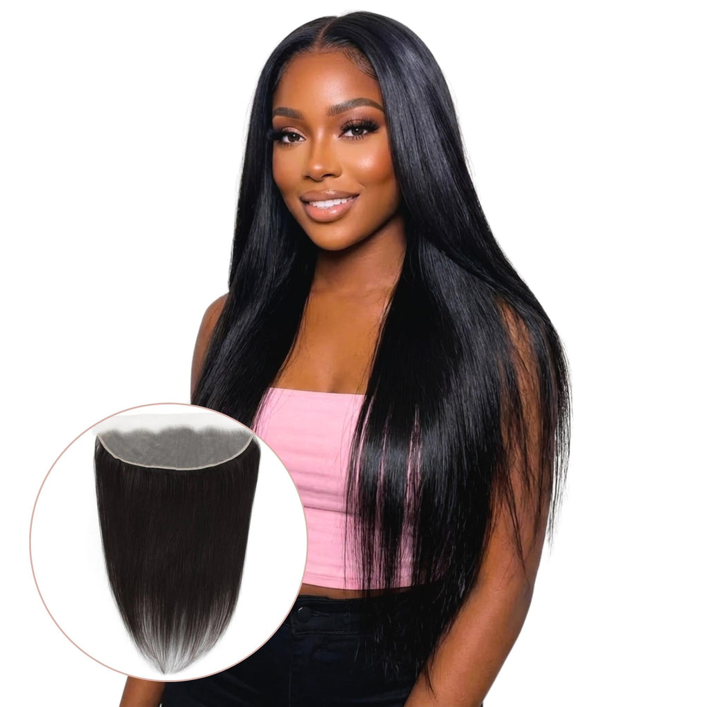 Malaysian Straight 13x4 Transparent Lace Human Hair Frontal