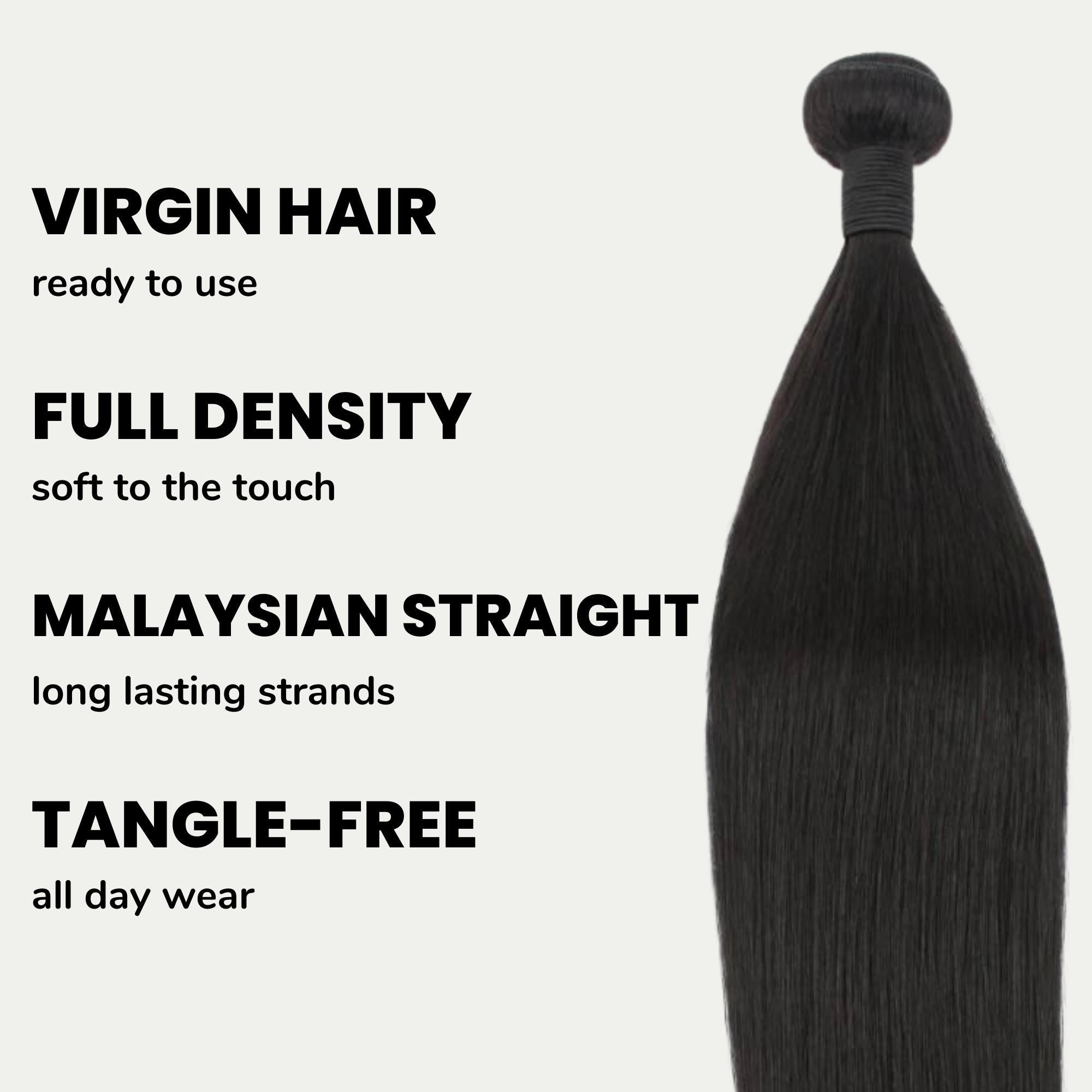 Malaysian Straight 100% Human Hair Bundles