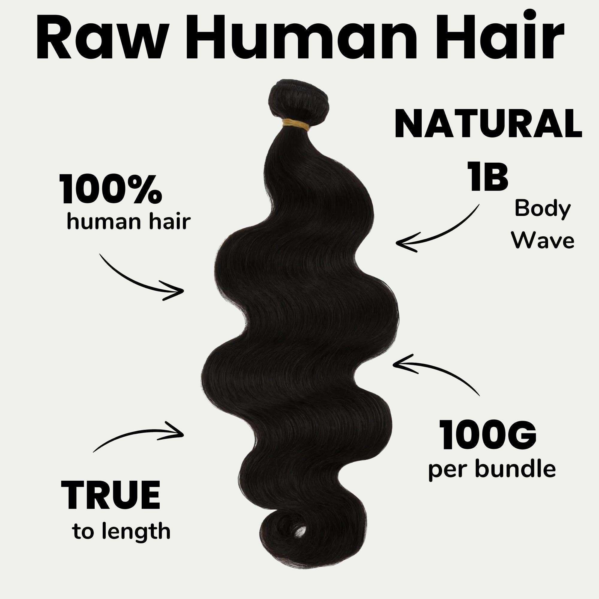 Raw Brazilian Body Wave 100% Human Hair Bundles