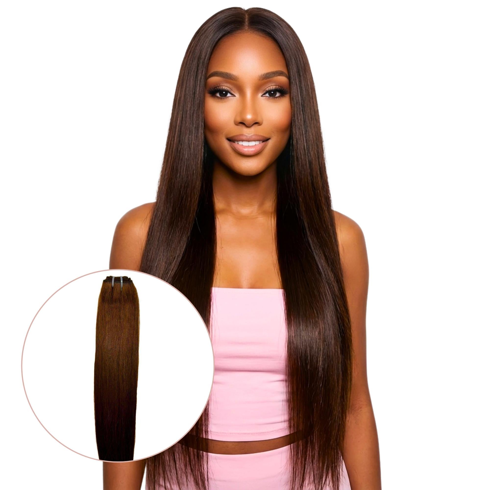 Raw Dark Brown Straight 100% Human Hair Bundles